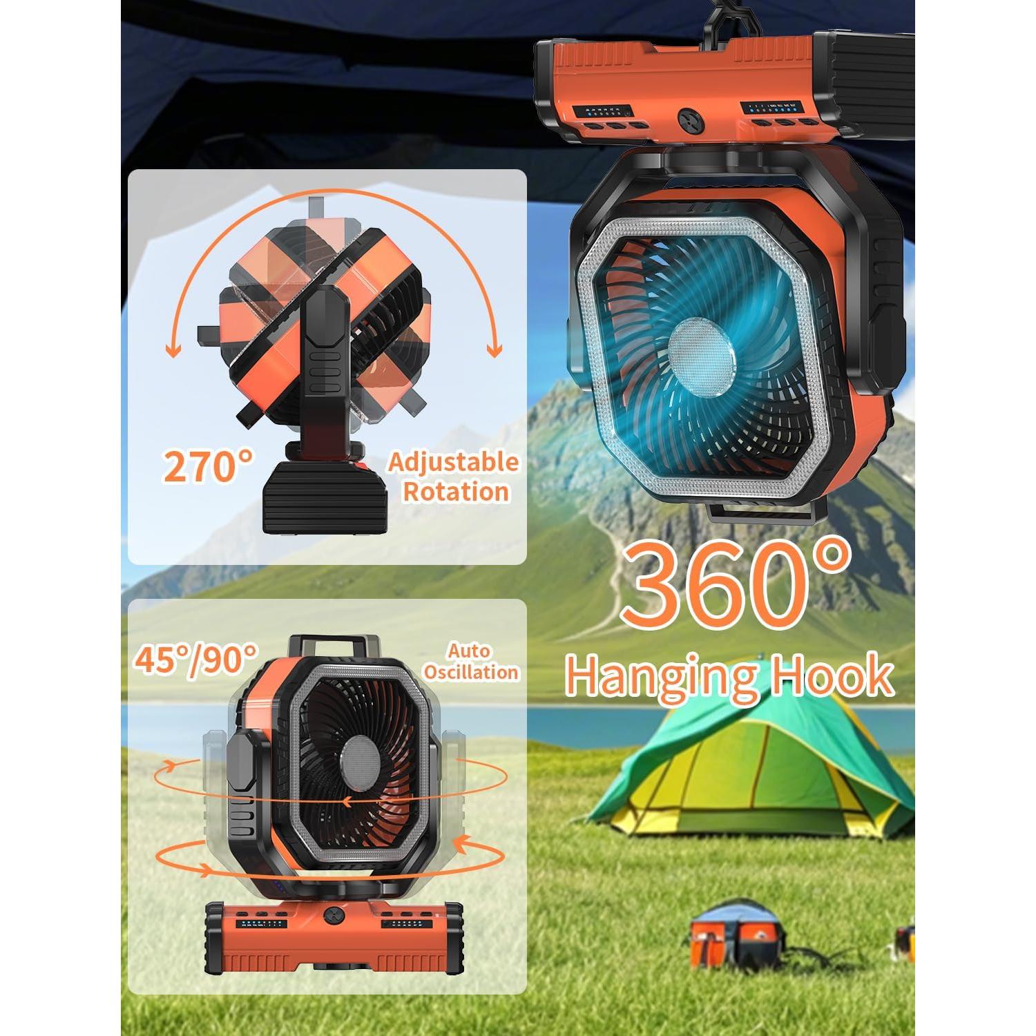 Ventilador portátil EEIFO F16 30.48 cm 40000mAh 4 velocidades