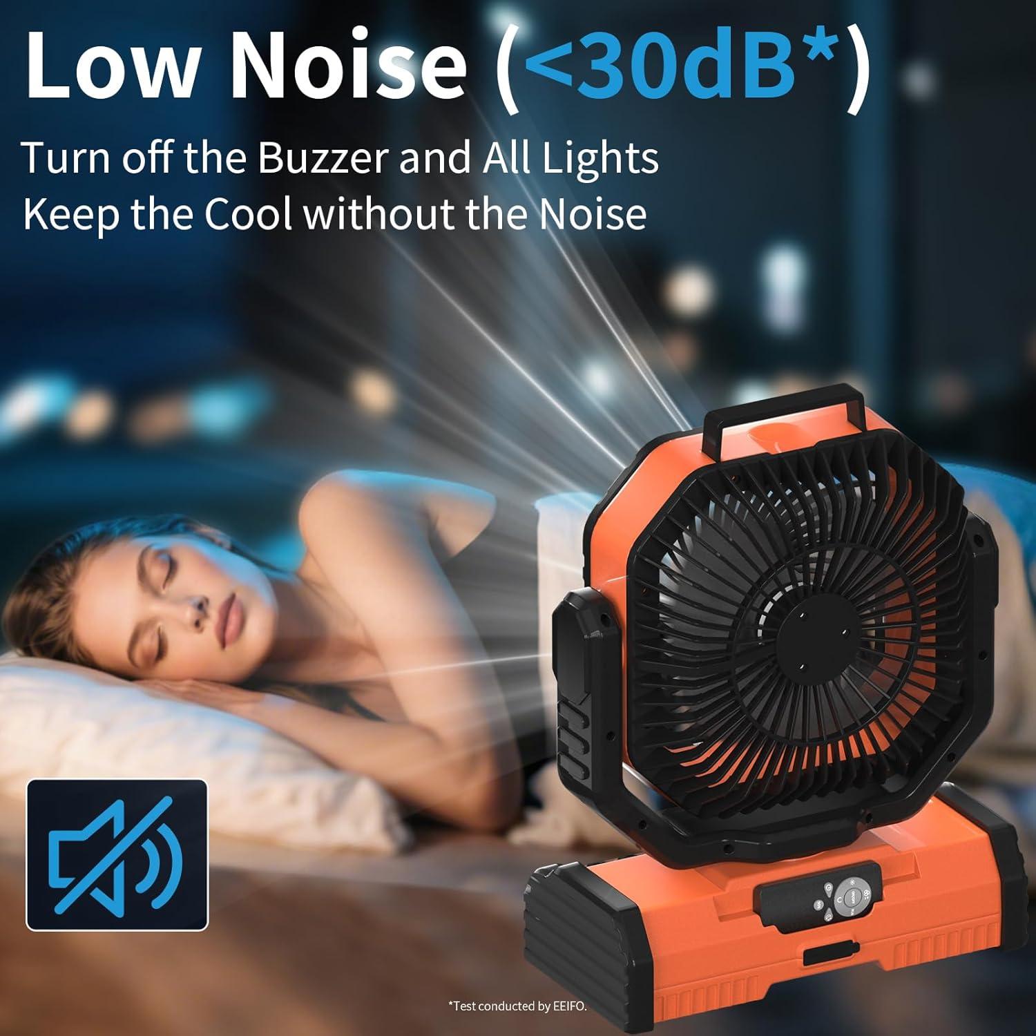 Ventilador portátil EEIFO F16 30.48 cm 40000mAh 4 velocidades