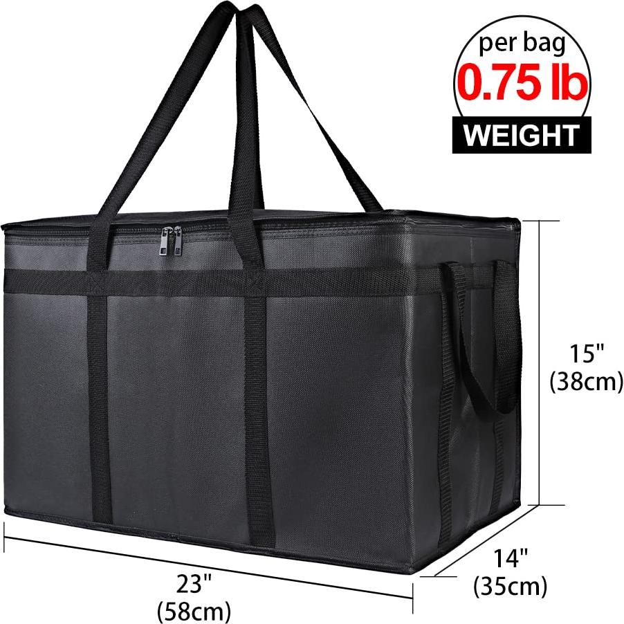 Bolsa de Entrega Aislada Bodaon XXXL Negra para Comida