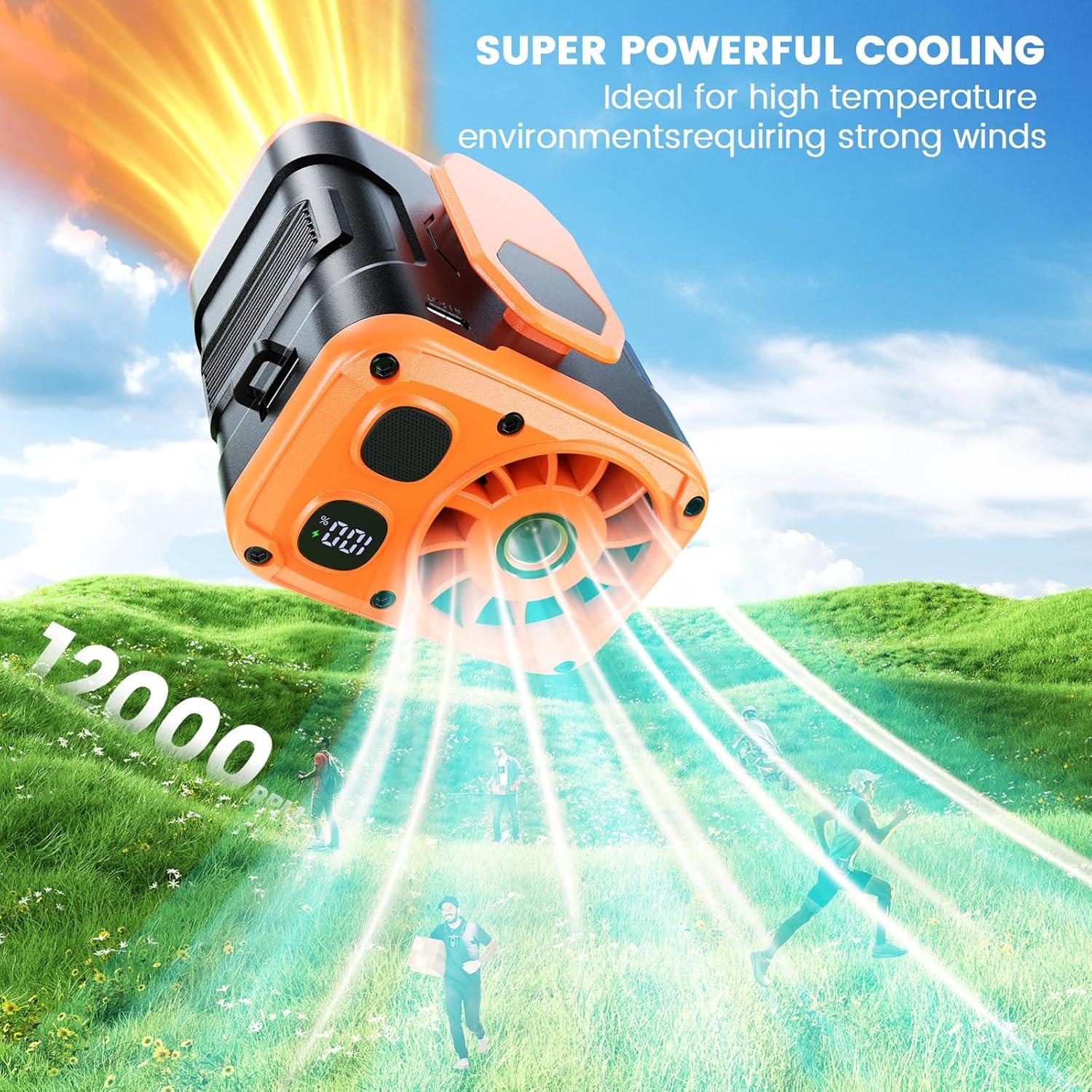 Ventilador Portátil Clip en Cintura coldSky YW-F005L 10000mAh 5 Velocidades