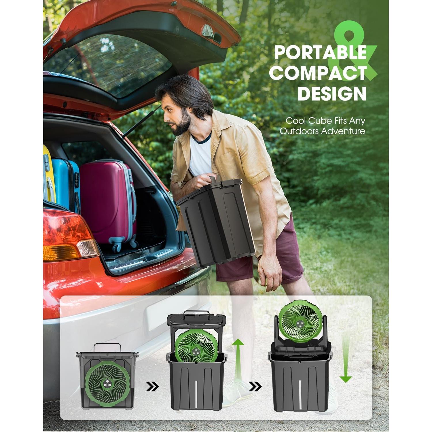 Ventilador Portátil de Nebulización Ausic P30 - 9L, 3 Velocidades