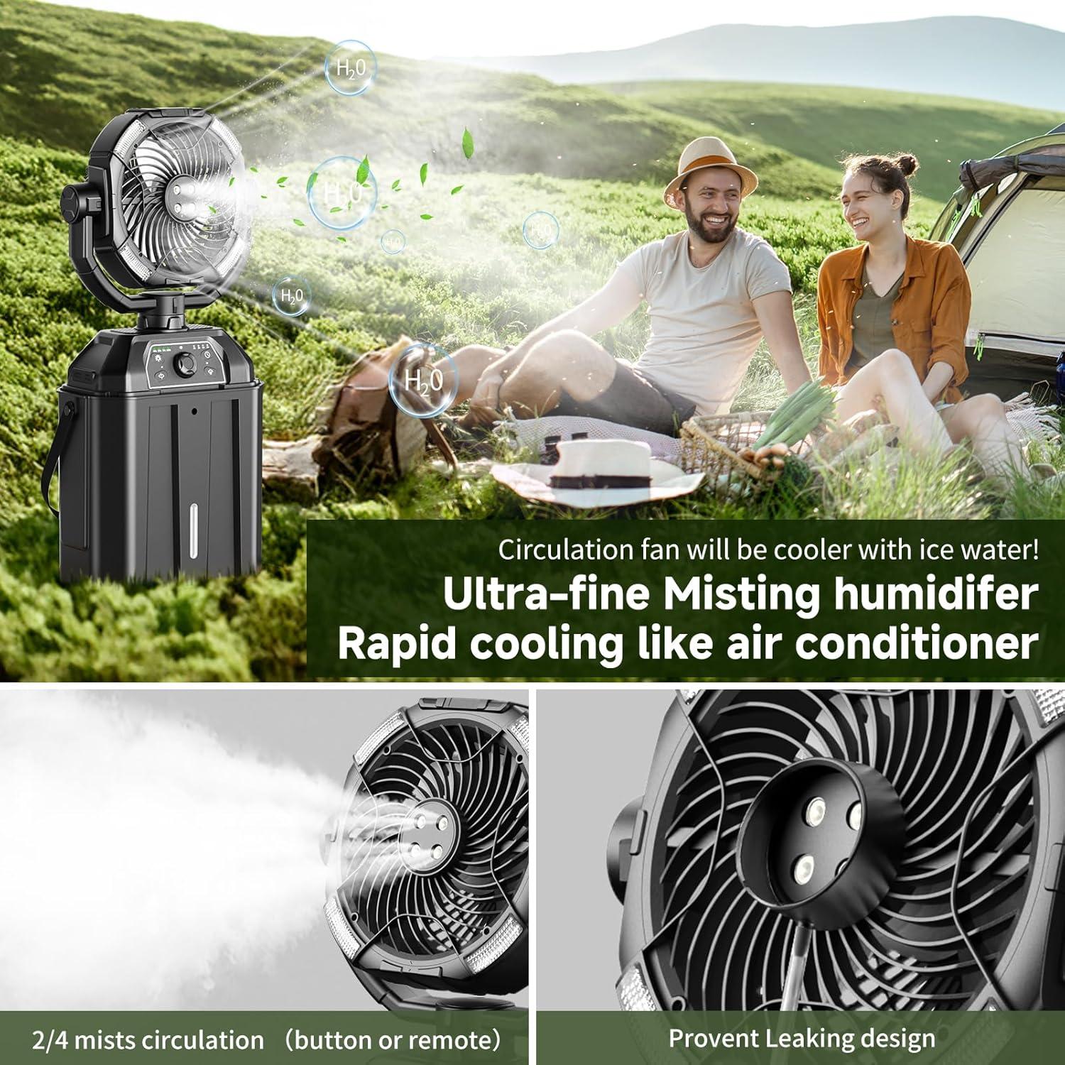 Ventilador de Nebulización Portátil XAP 9" Recargable 25000mAh