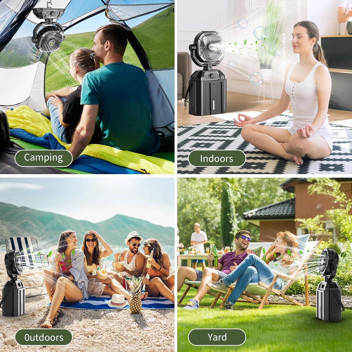 Ventilador de Nebulización Portátil XAP 9" Recargable 25000mAh