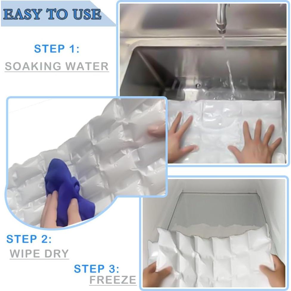 Hojas de Hielo Reutilizables WAQIWARON 43x28 cm - 6 Piezas