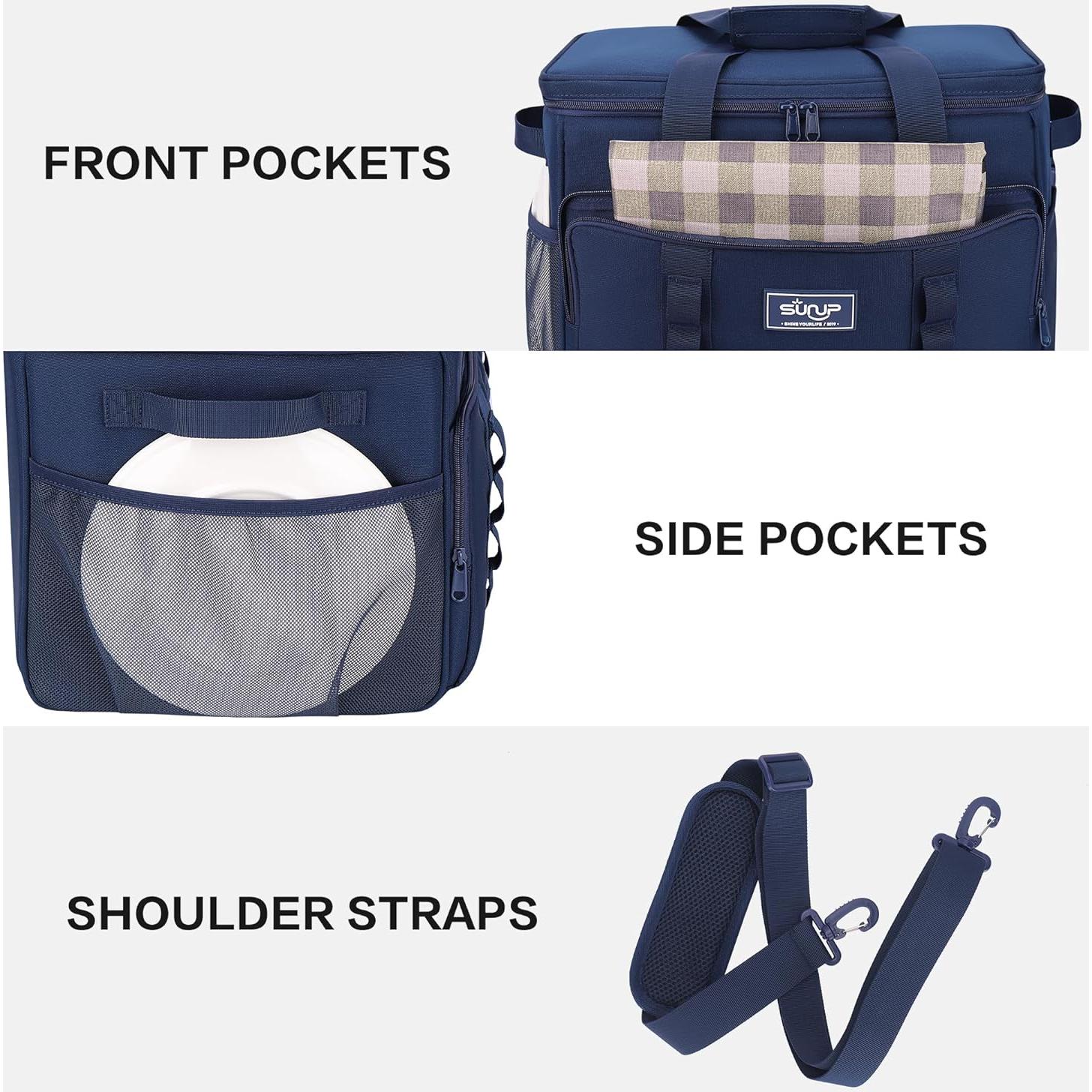 Bolsa Térmica Aislada SUNUP 48 Latas 37L Plegable Azul