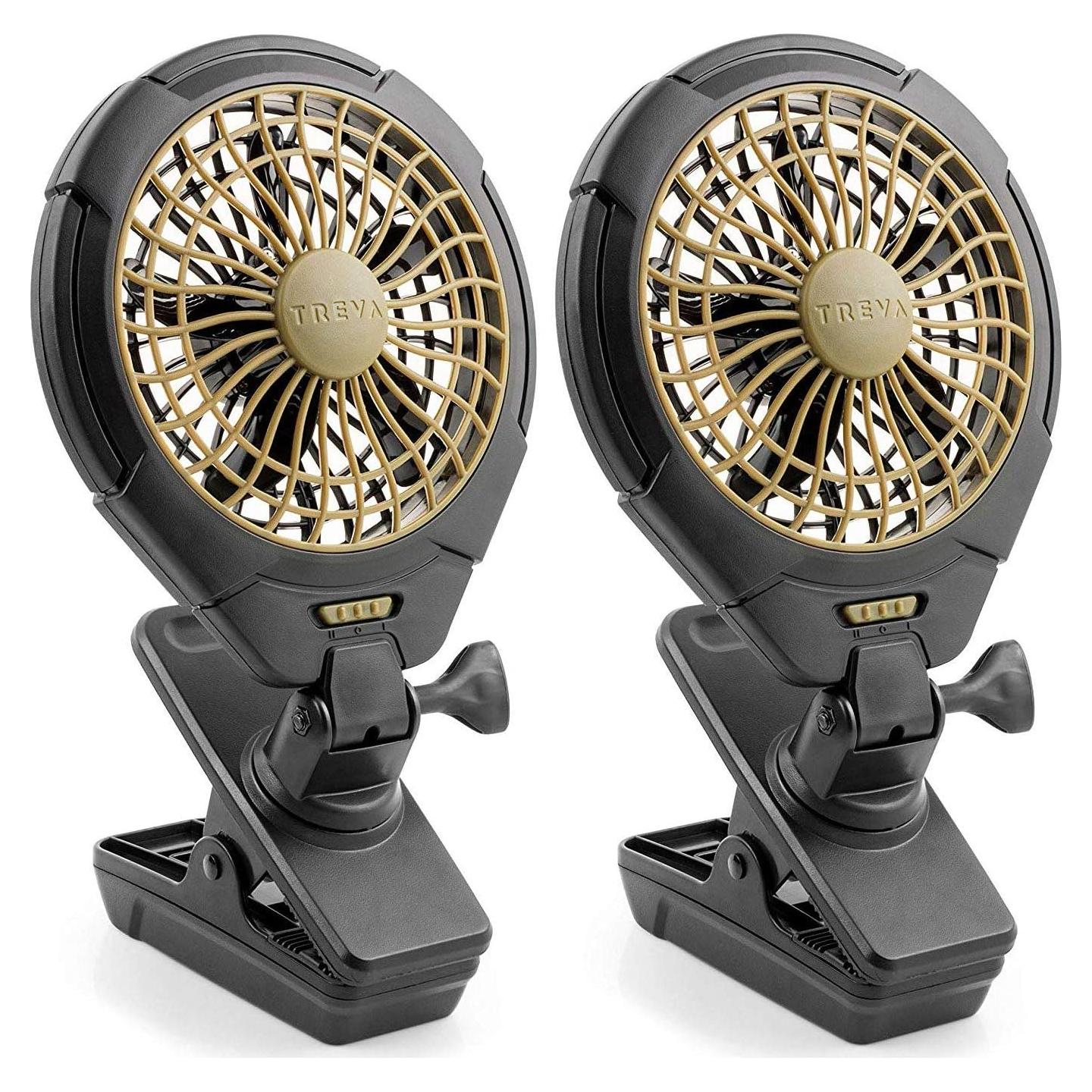 Ventilador Clip Portátil Treva 5" Batería 2 Paquete