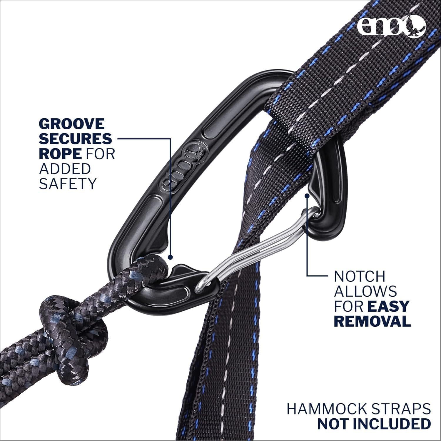 Hamaca ENO SingleNest - Ligera y Portátil - 1 Persona - 2.9m - Gris/Chartreuse