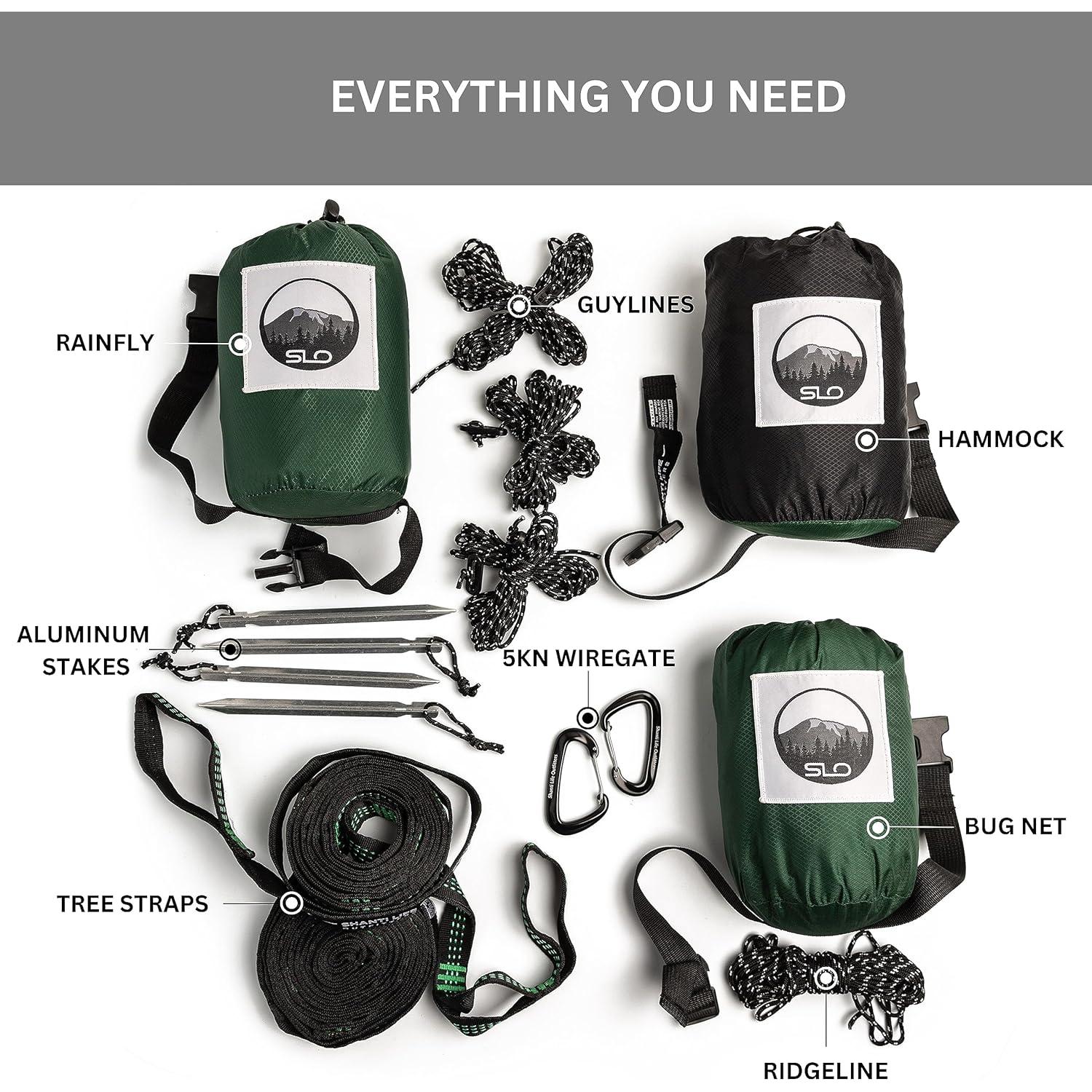 Hamaca de Camping Shanti Life con Red Antiinsectos y Lona Impermeable