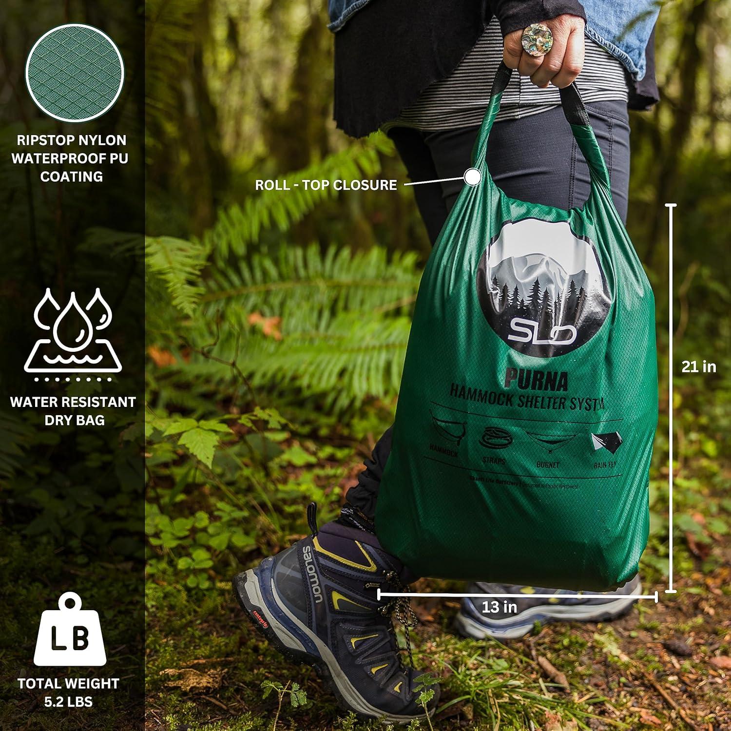 Hamaca de Camping Shanti Life con Red Antiinsectos y Lona Impermeable