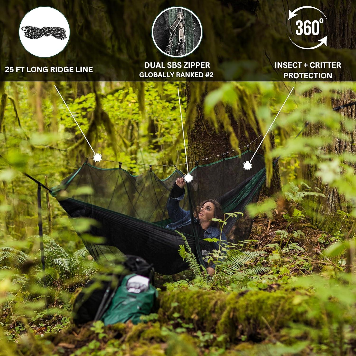 Hamaca de Camping Shanti Life con Red Antiinsectos y Lona Impermeable