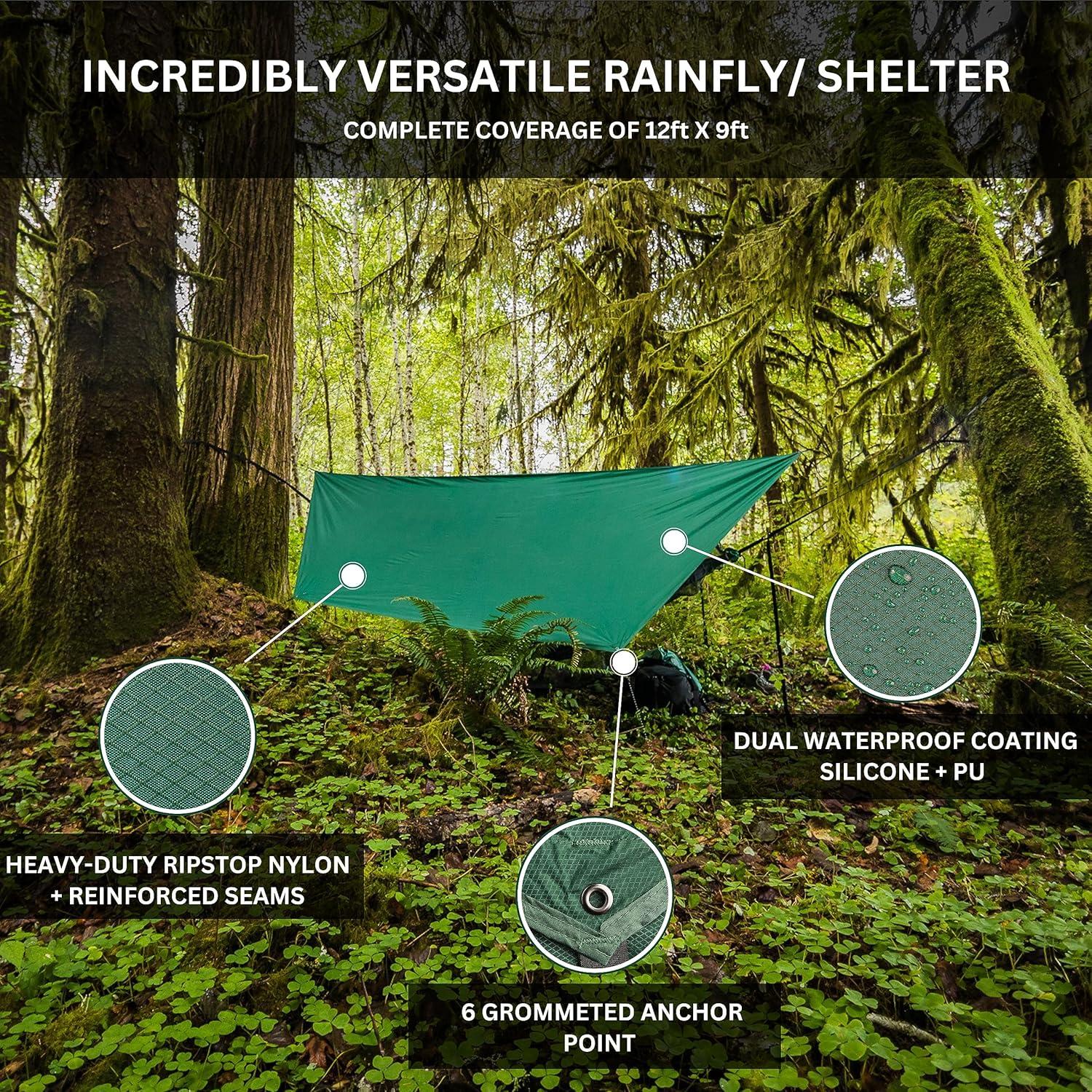 Hamaca de Camping Shanti Life con Red Antiinsectos y Lona Impermeable