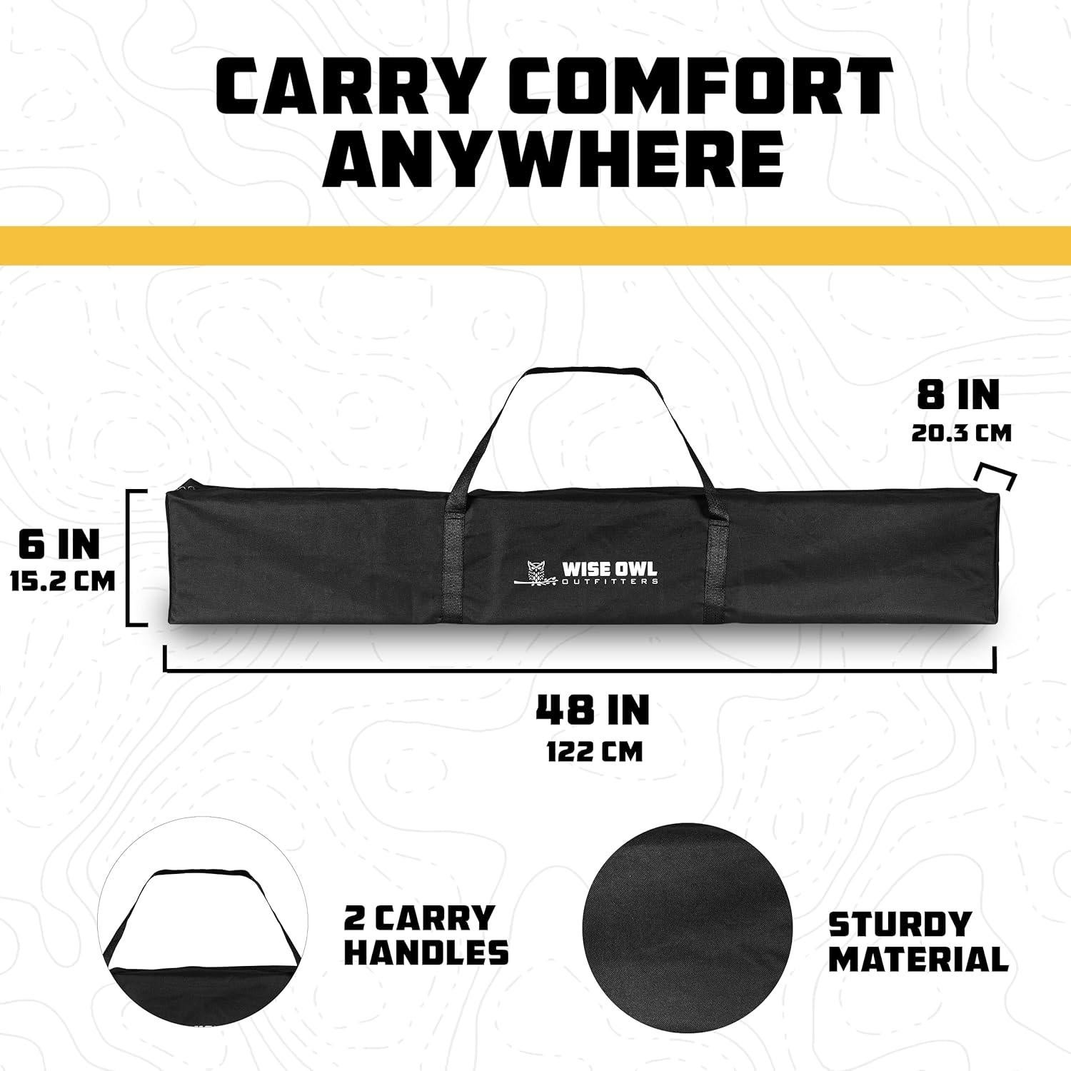 Wise Owl Outfitters Portable Hammock Stand, 106x42, 440lb Capacity - Sports & Outdoors