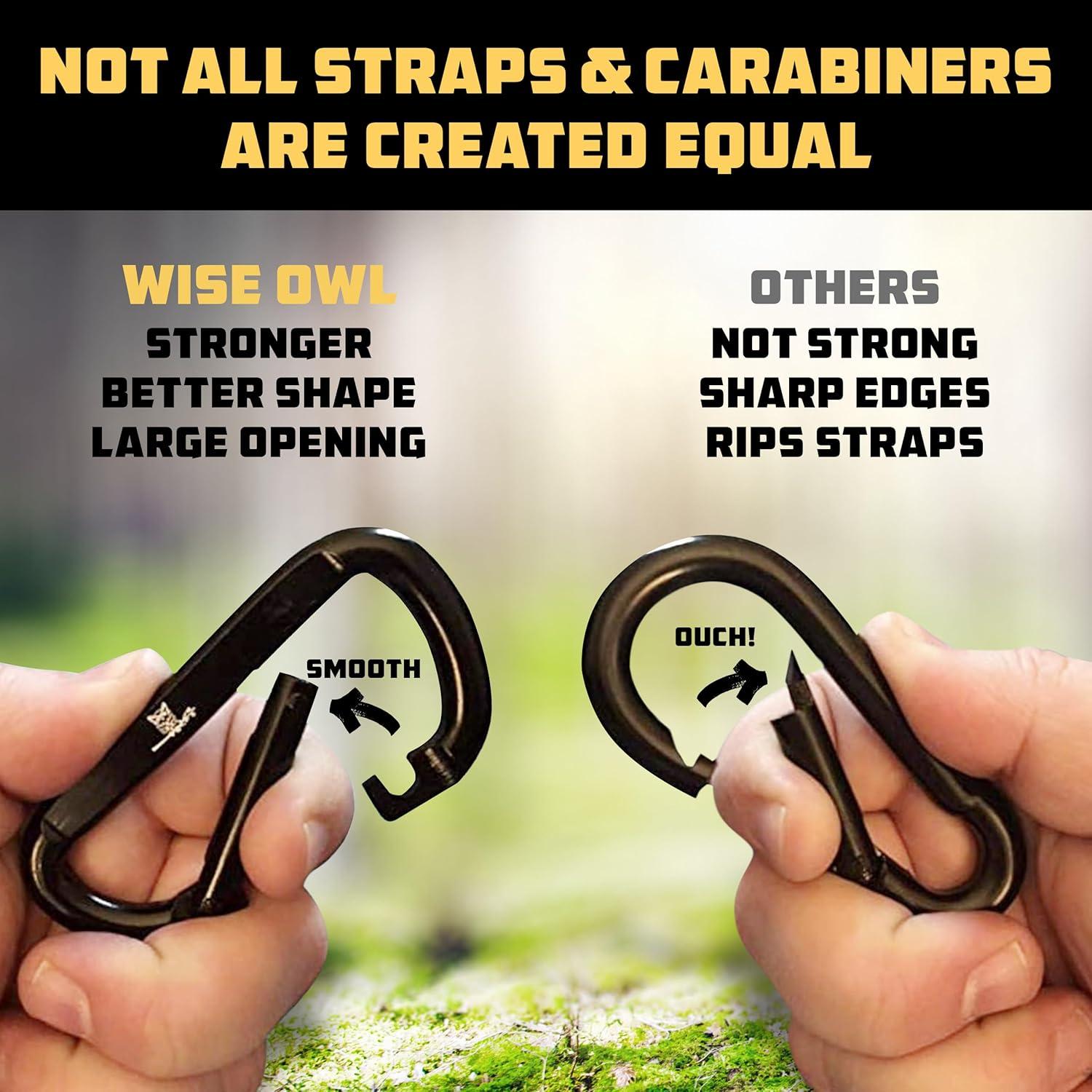 Cuerdas para Hamacas Wise Owl Outfitters 3m Naranjas - Kit Completo