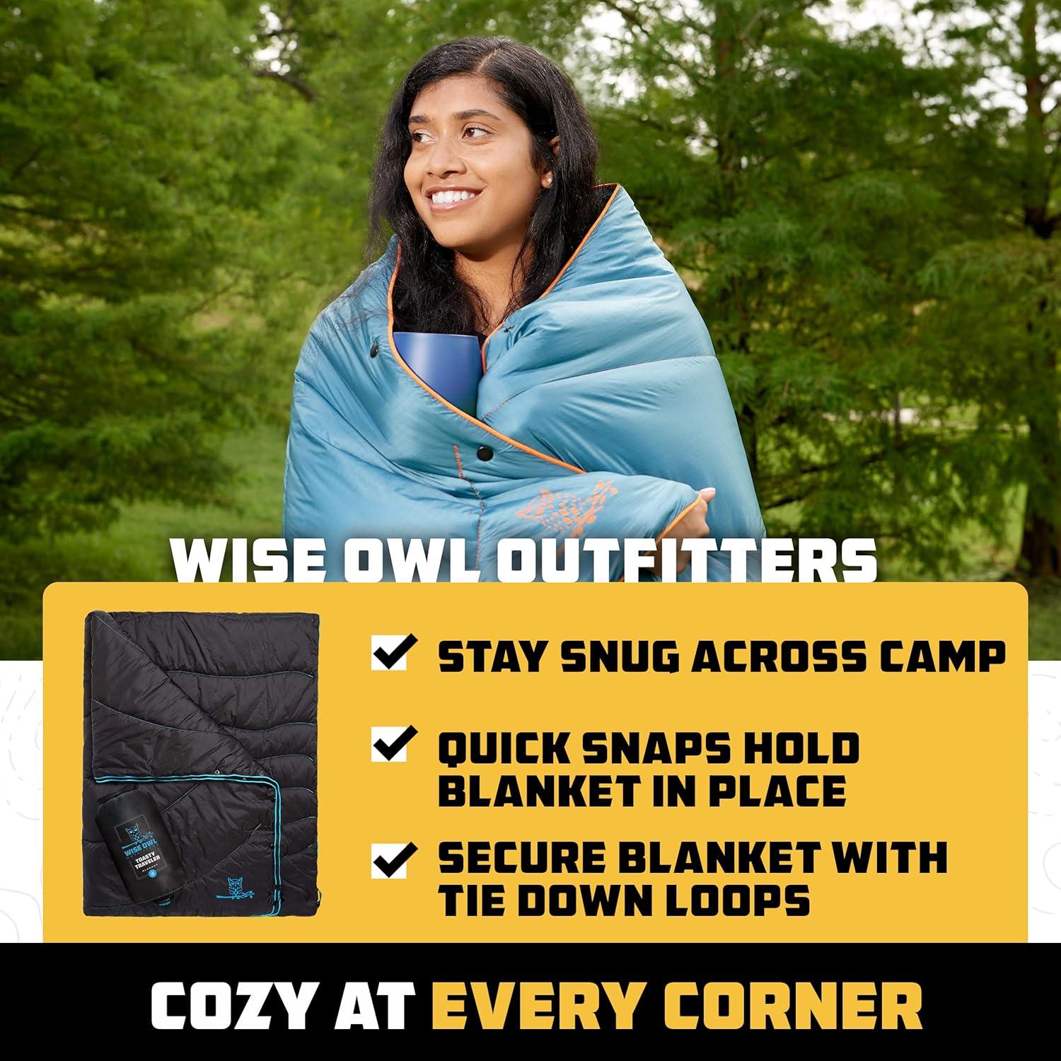 Manta de Camping Wise Owl Outfitters - Nylon A Prueba de Agua 198x140 cm