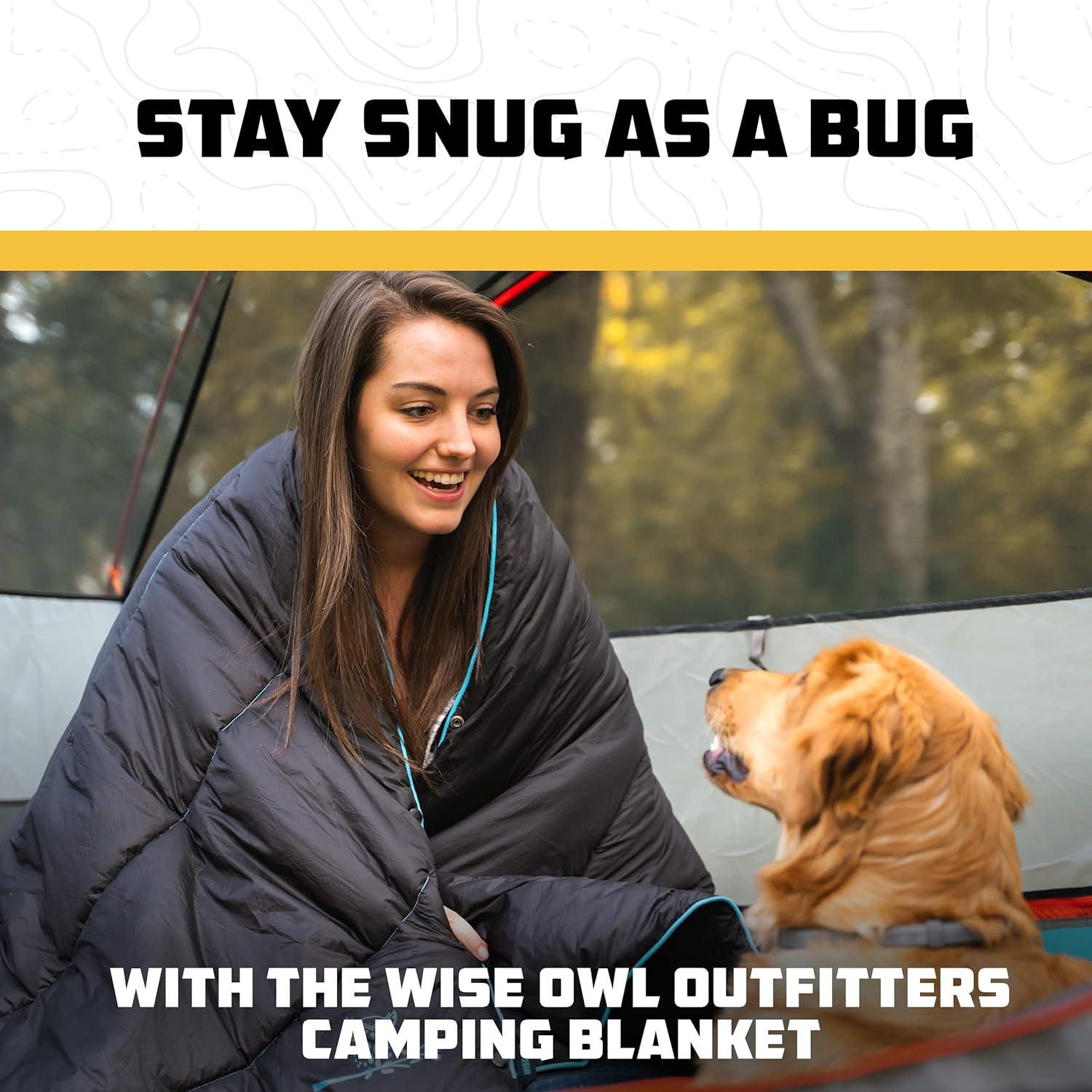 Manta de Camping Wise Owl Outfitters - Nylon A Prueba de Agua 198x140 cm