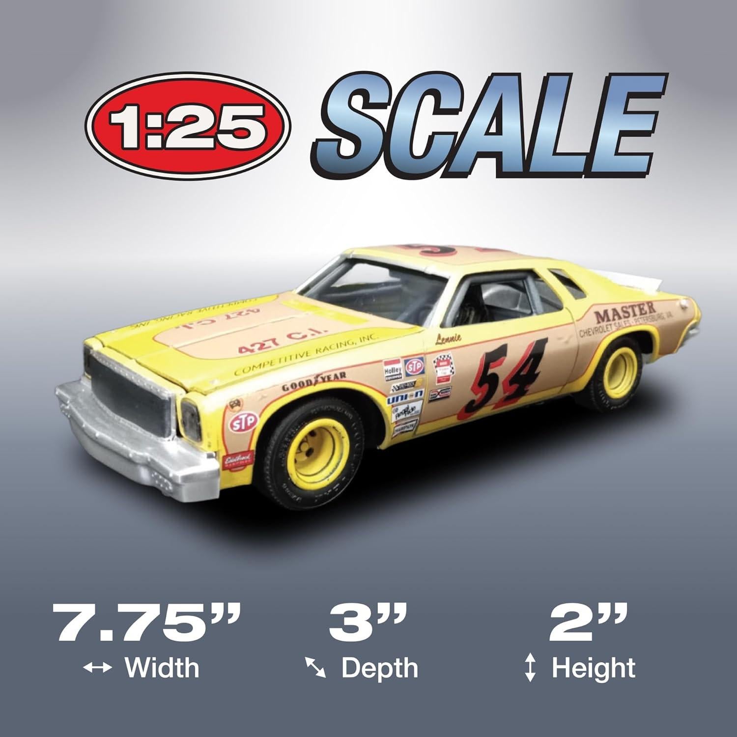 Kit de Modelo AMT 1974 Chevy Malibu 1:25 Detalles Vintage