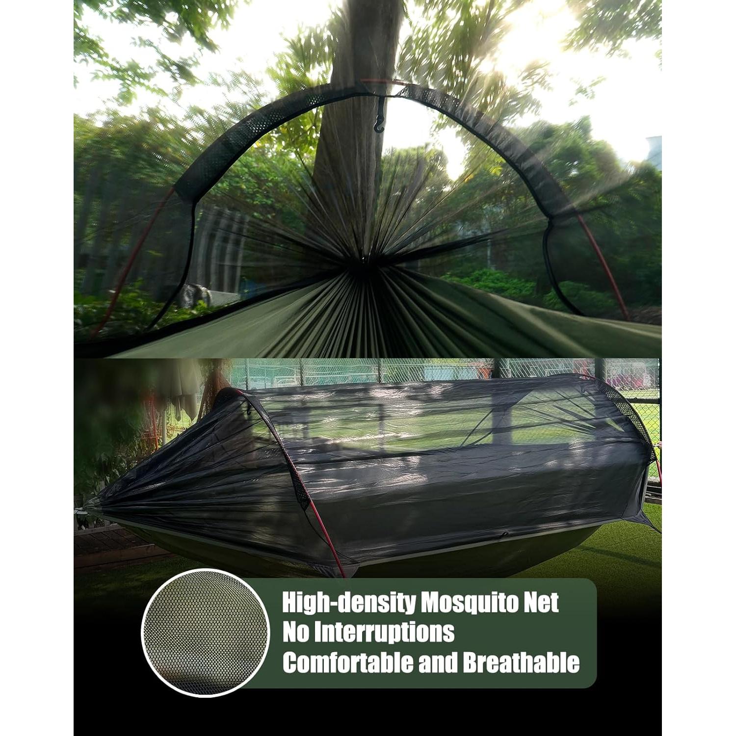 COVACURE Camping Hammock - Lightweight Double Hammock, Hammock Tent, Portable Hammocks for Indoor, Outdoor, Hiking, Camping, Backpacking, Travel, Backyard, Beach