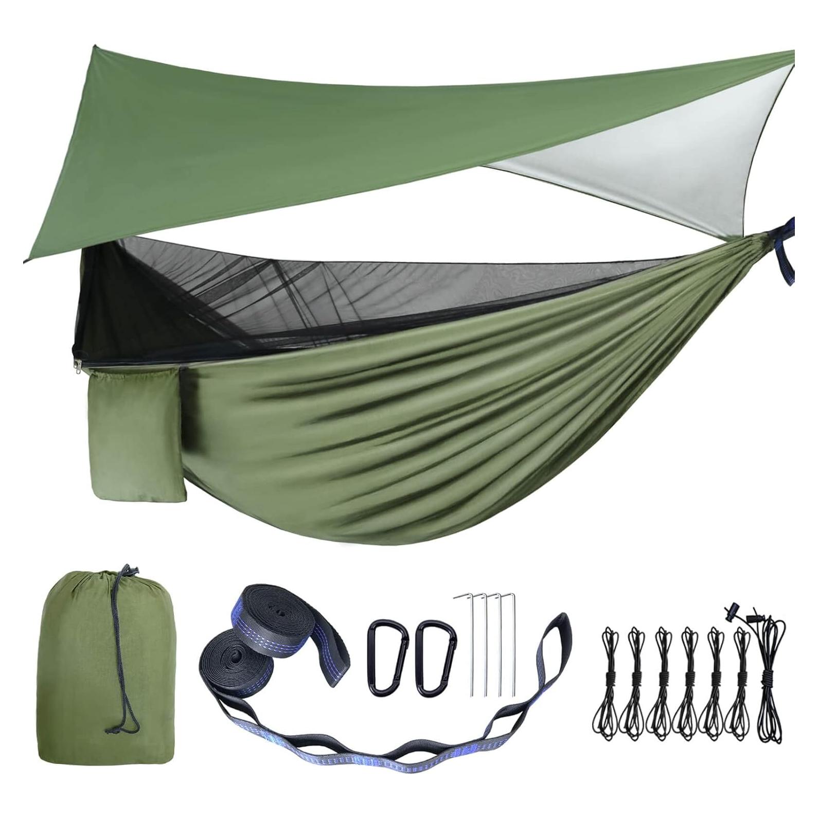 Hamaca de Camping Gymolo con Red Mosquitos y Lona Impermeable