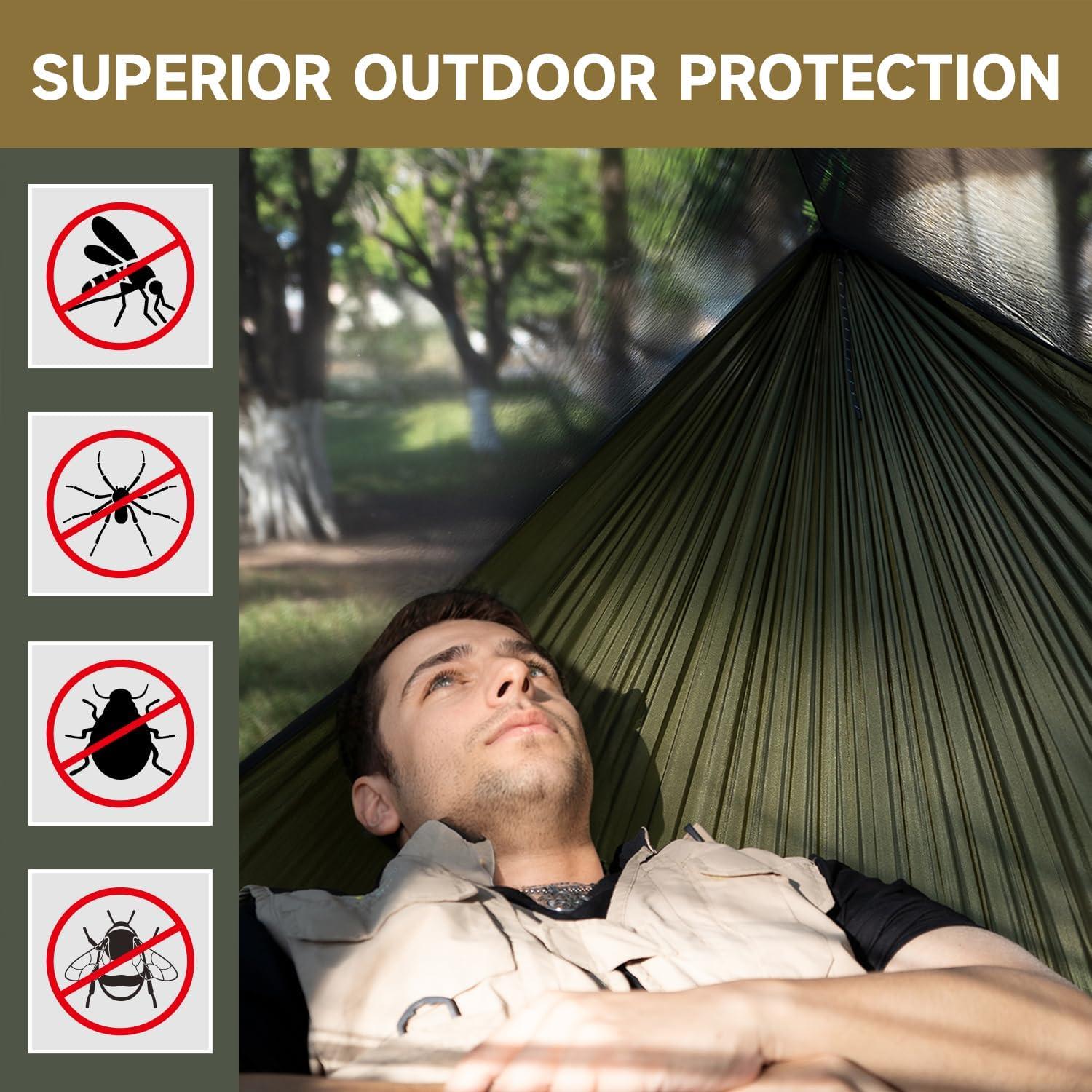 Hamaca de Camping Travel Bird Extra Grande 289x140 cm con Red Antimosquitos