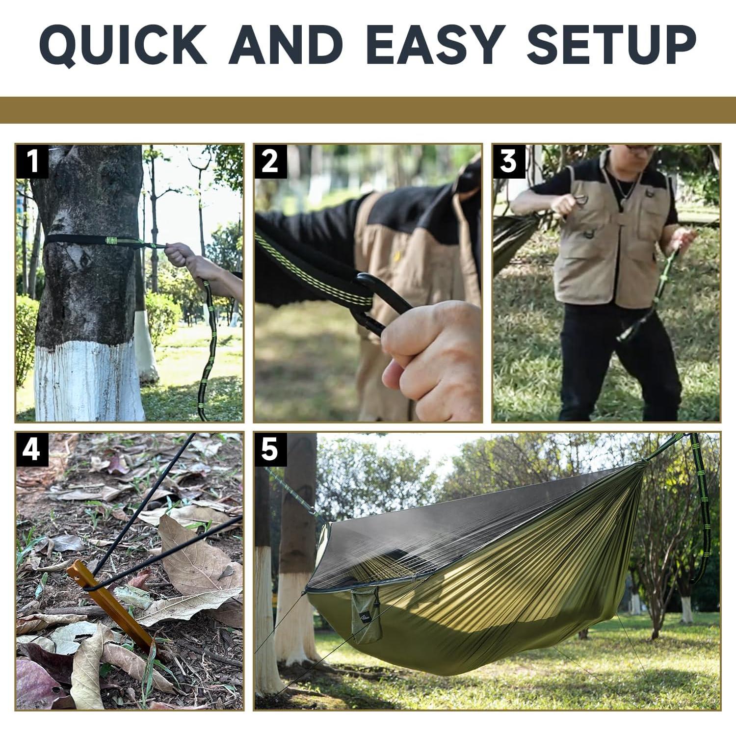 Hamaca de Camping Travel Bird Extra Grande 289x140 cm con Red Antimosquitos