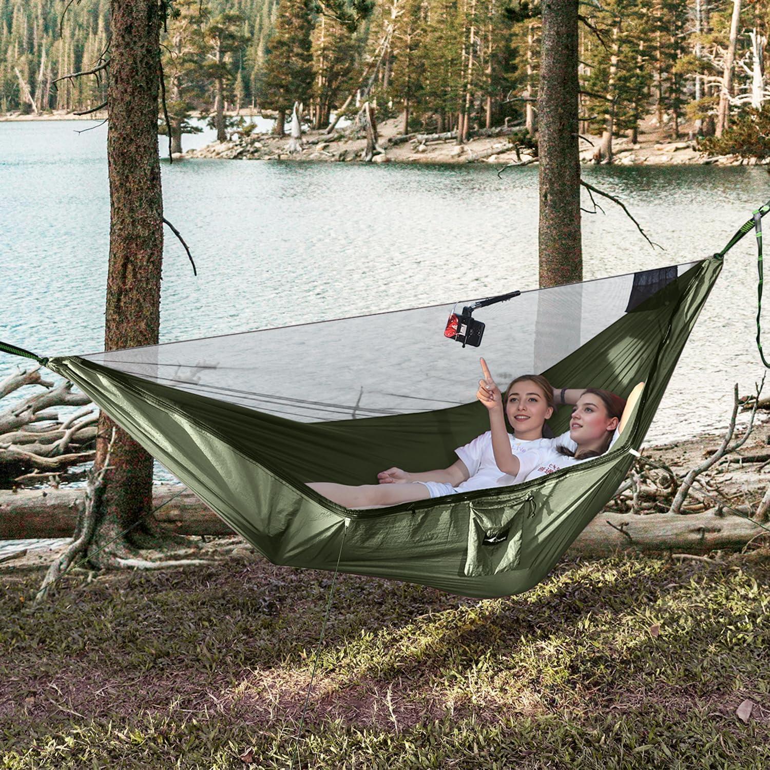 Hamaca de Camping Travel Bird Extra Grande 289x140 cm con Red Antimosquitos