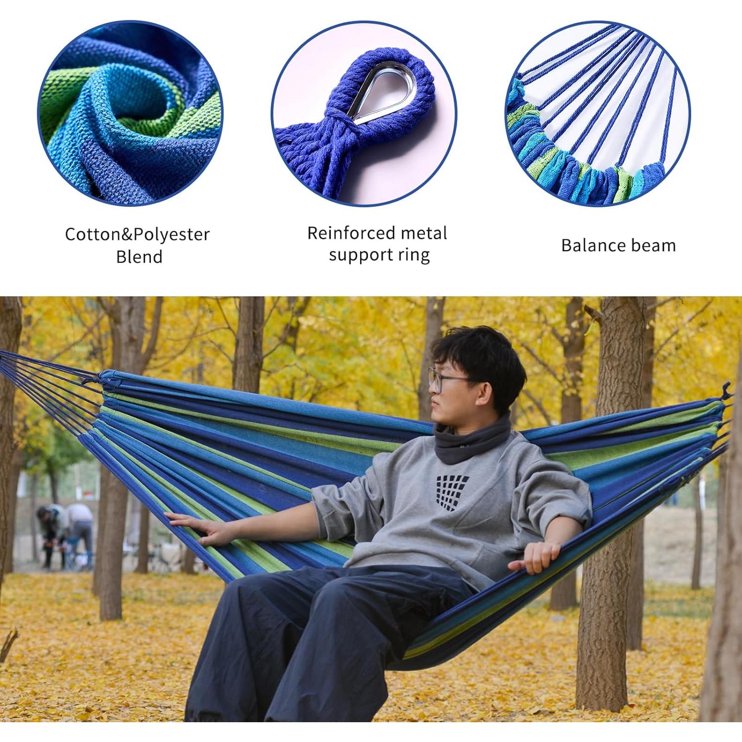 Hamaca de Camping KACHUAN BEAR 272kg 2.74m x 1.52m Verde