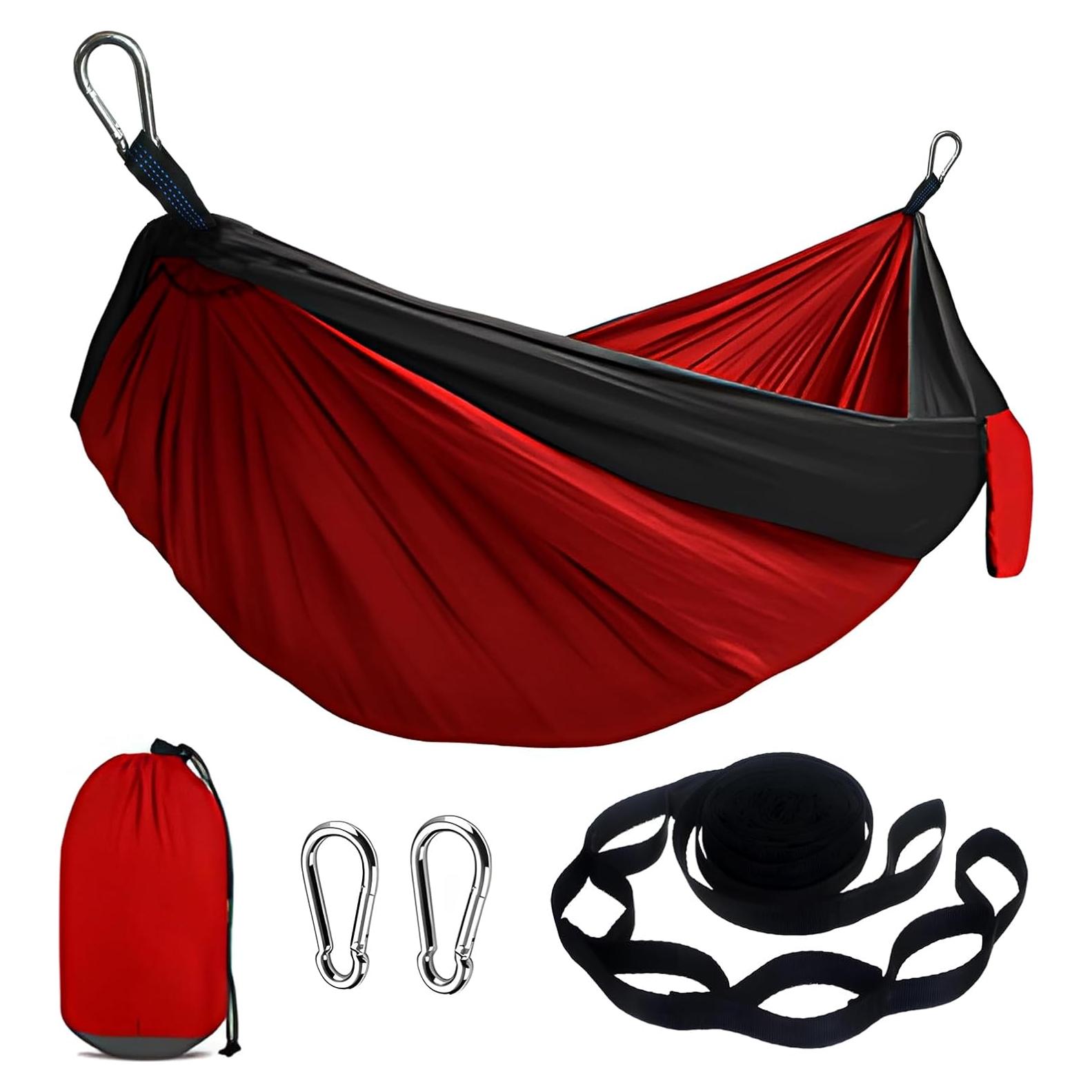 Camping Hammock Lightweight, Portable Hammocks with Tree Straps, Travel Swing Nylon Camp Hammocks for Adult Kids, Outdoor Essentials for Hiking Beach Backpacking