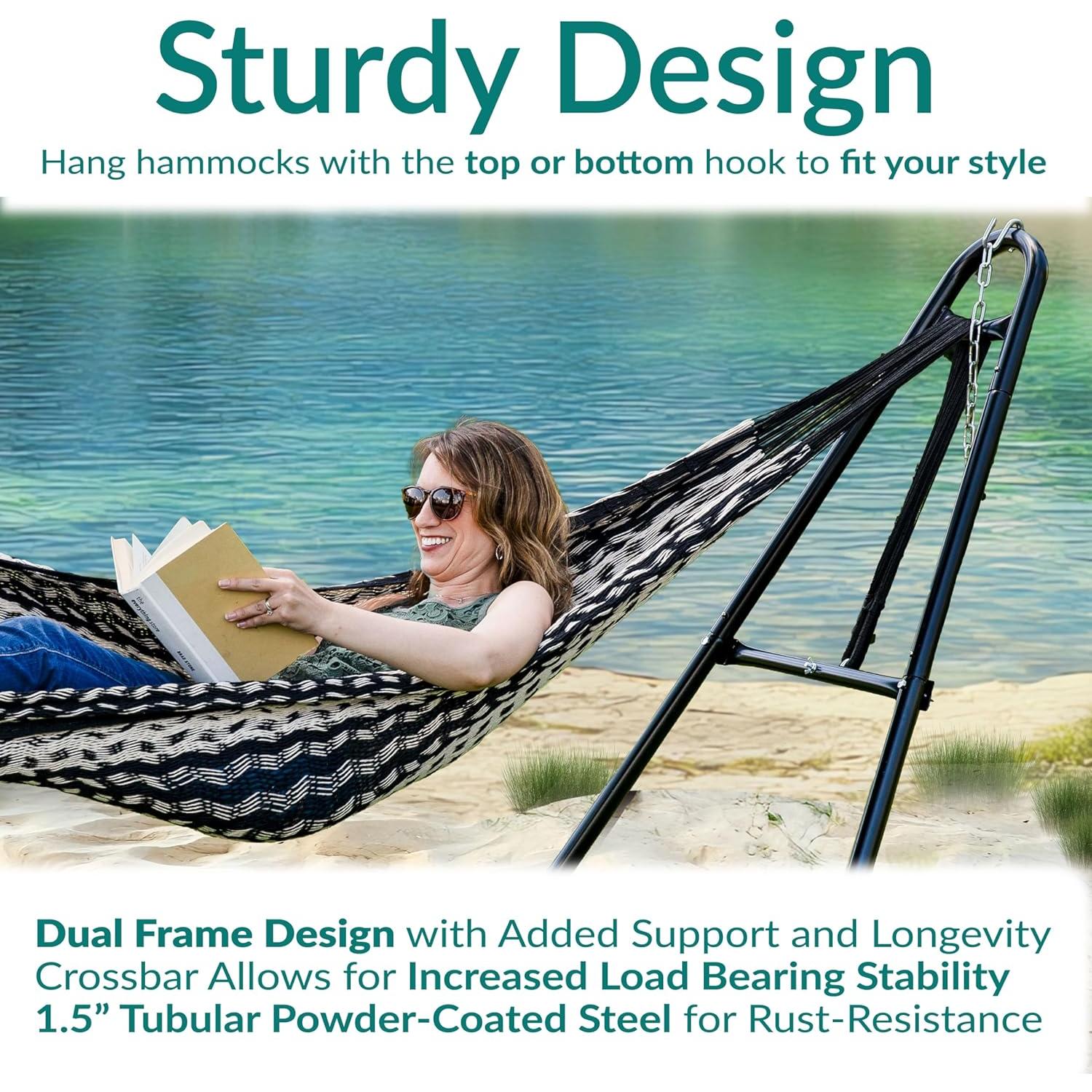 Soporte Universal para Hamaca Doble Sunnydaze - 250 kg - Negro