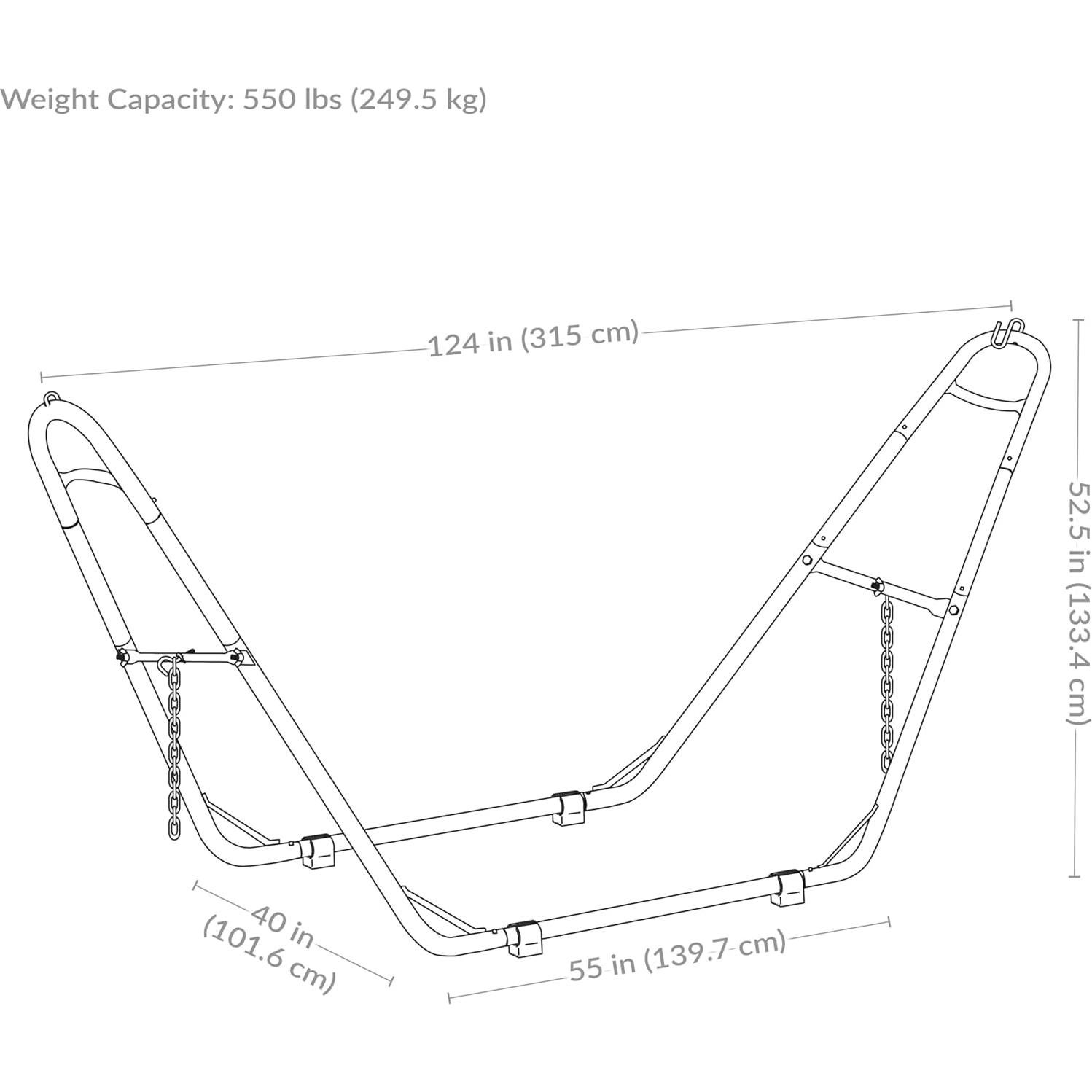 Soporte Universal para Hamaca Doble Sunnydaze - 250 kg - Negro