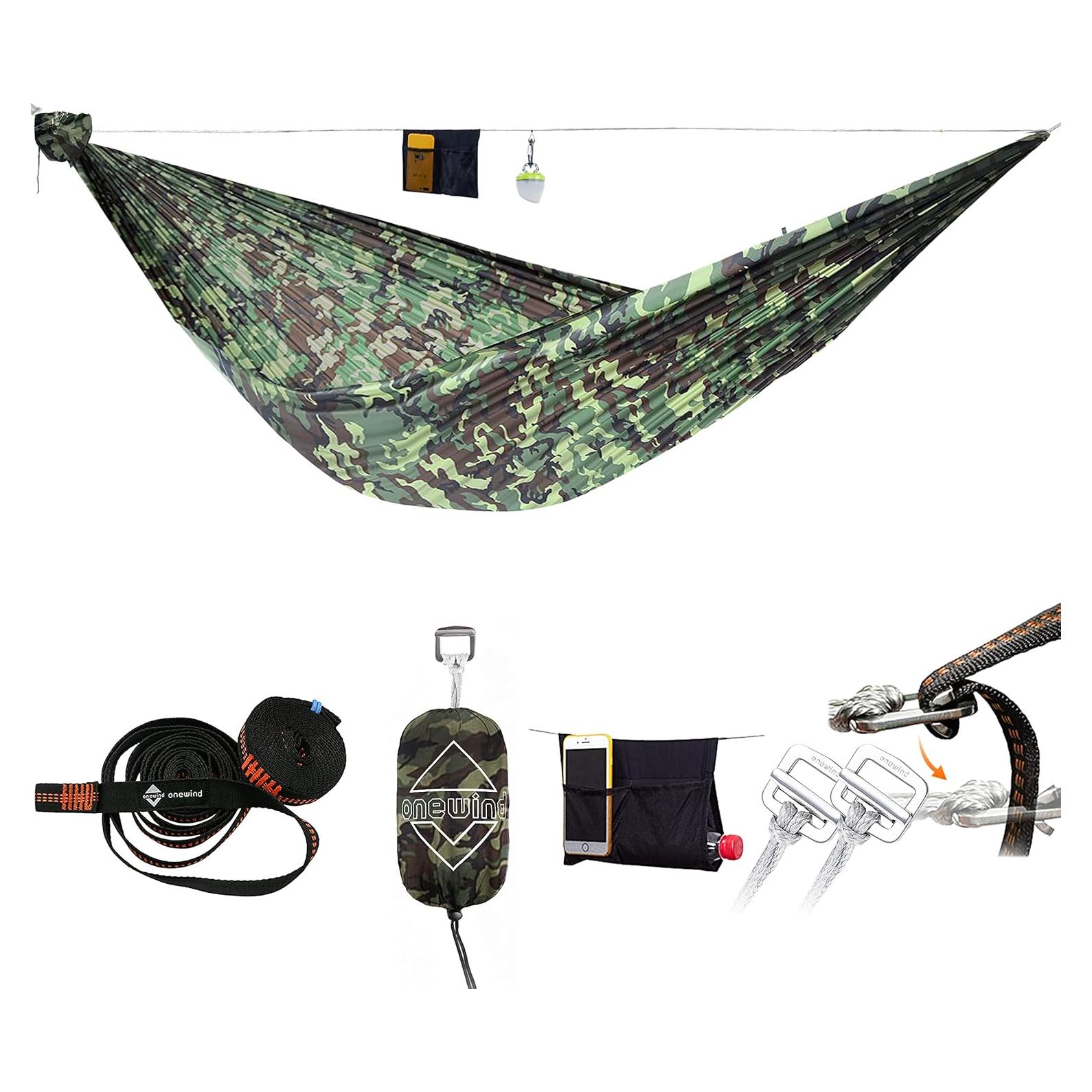 Hamaca Camping Onewind 3.35m Ultraligera Nylon Ripstop Camo