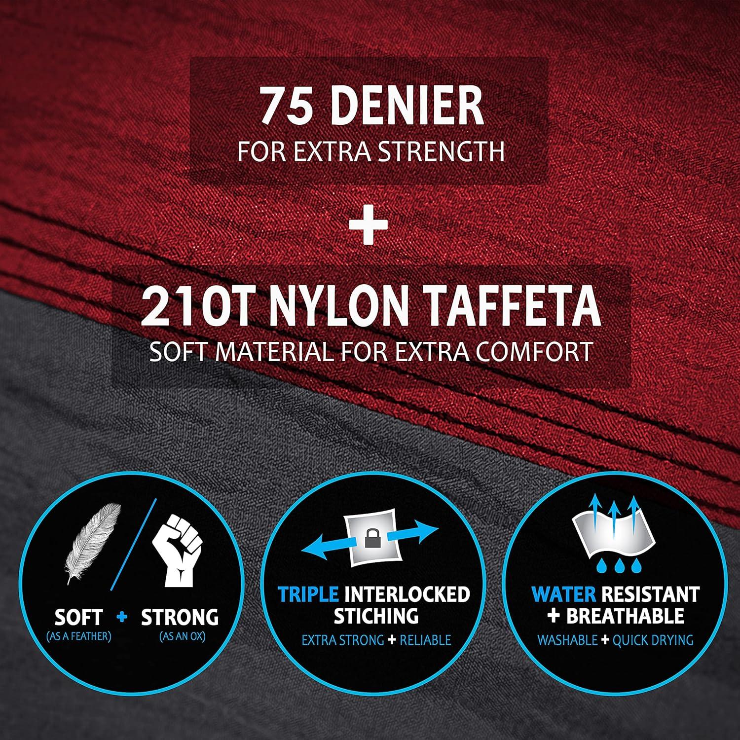 Hamaca Doble Pro Venture 3.2x2.0m Nylon 210T para Camping