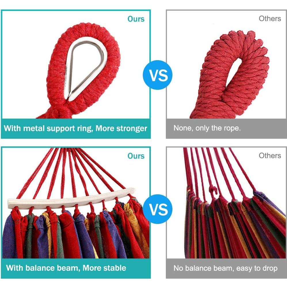 Hamaca Outerman 275x155 cm, Carga 250kg, Antivuelco, Portátil