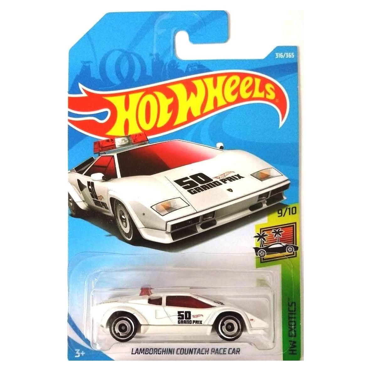 Hot Wheels Lamborghini Countach Pace Car 1:64 Blanco