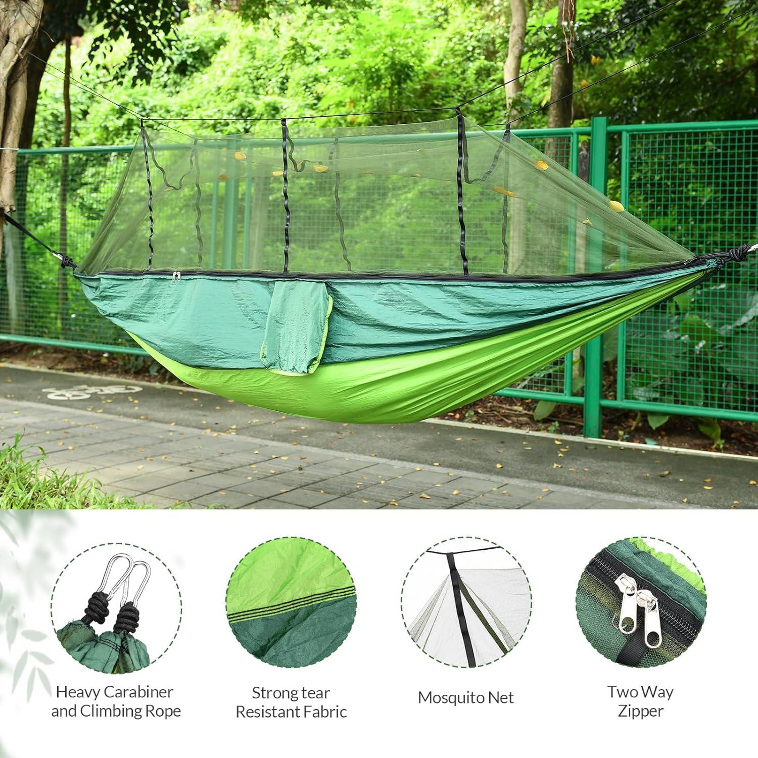 Hamaca de Camping Bestrip con Red Antimosquitos 260x140 cm