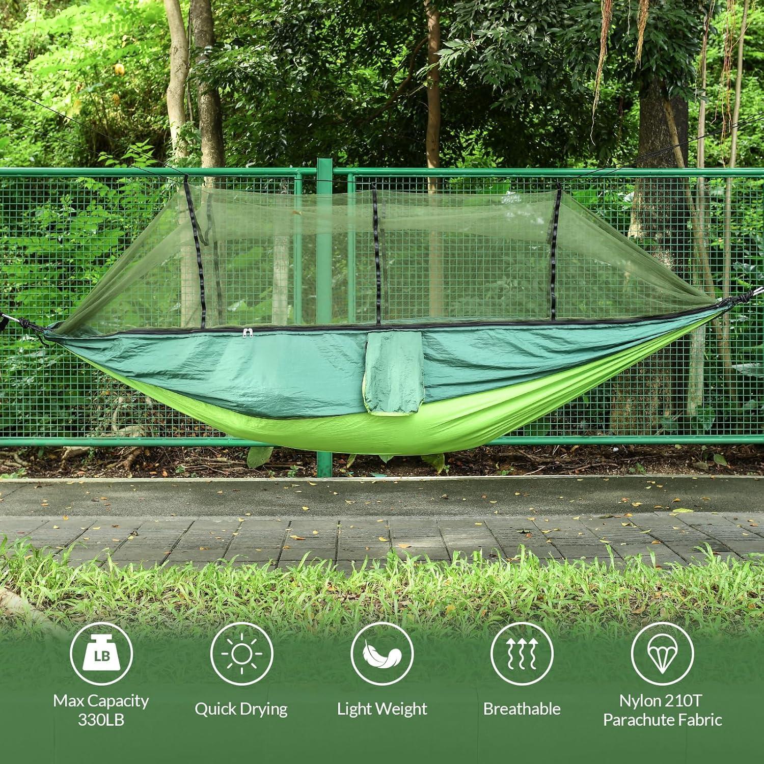 Hamaca de Camping Bestrip con Red Antimosquitos 260x140 cm