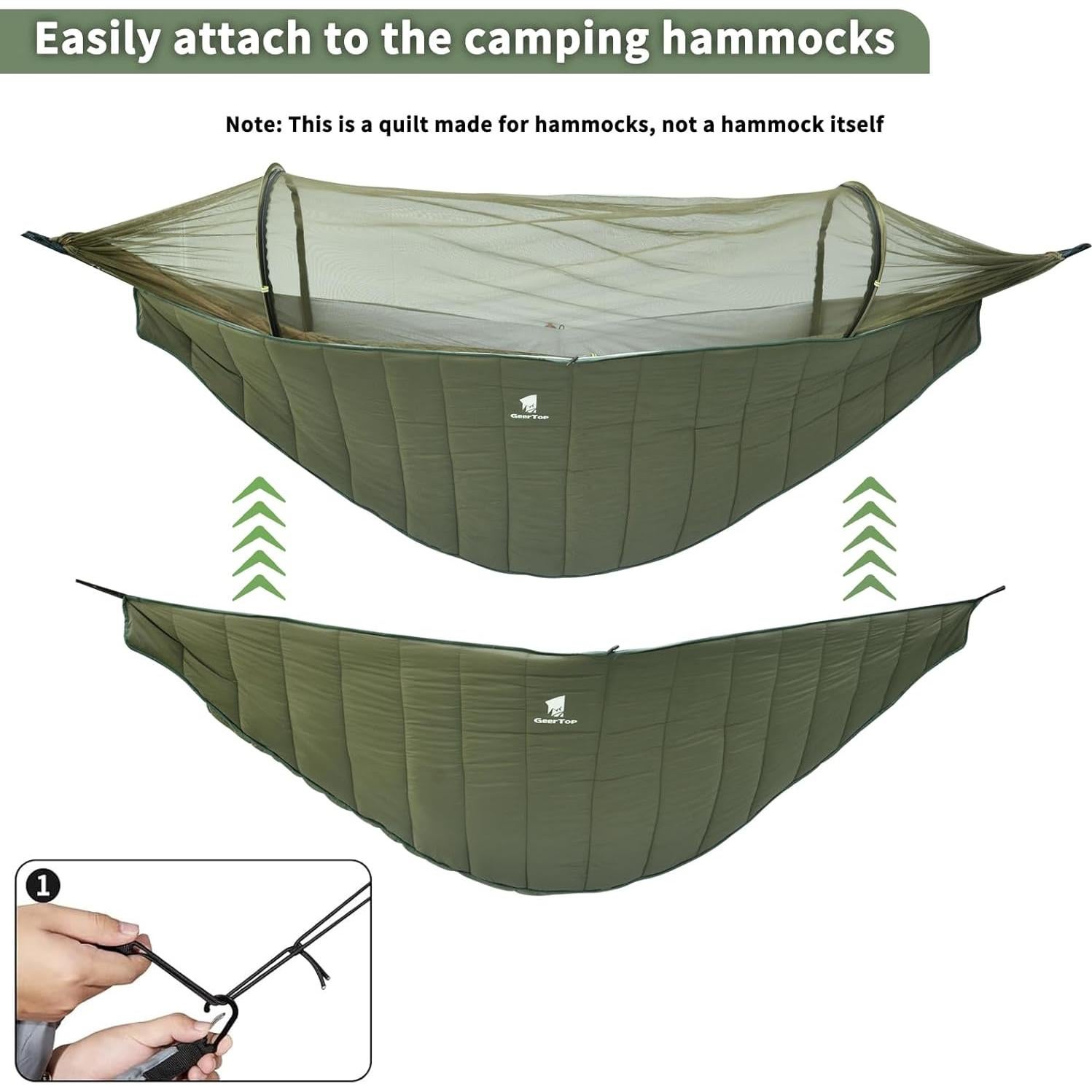 Saco de Dormir Térmico Doble GEERTOP 250x170 cm Verde Lunar