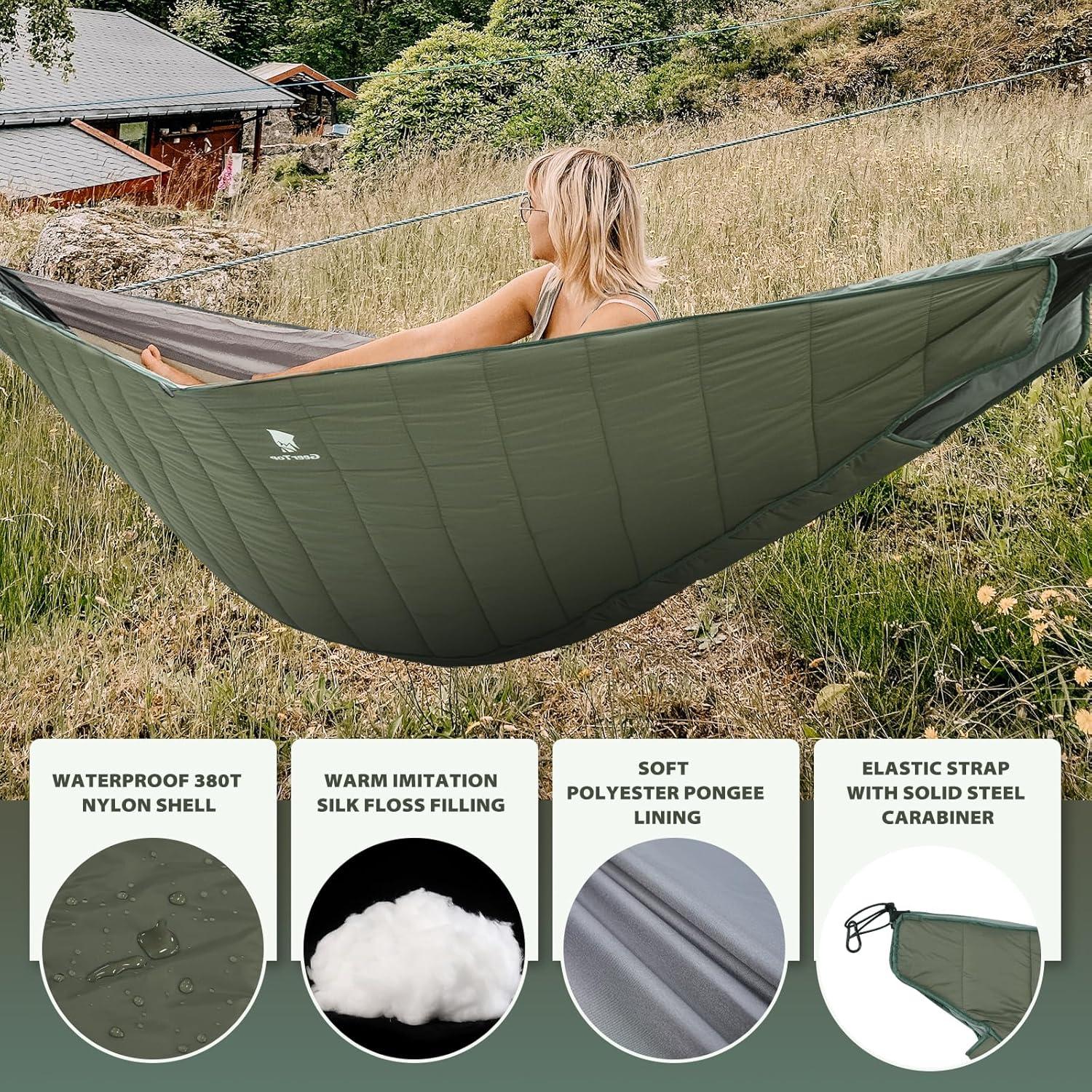 Saco de Dormir Térmico Doble GEERTOP 250x170 cm Verde Lunar