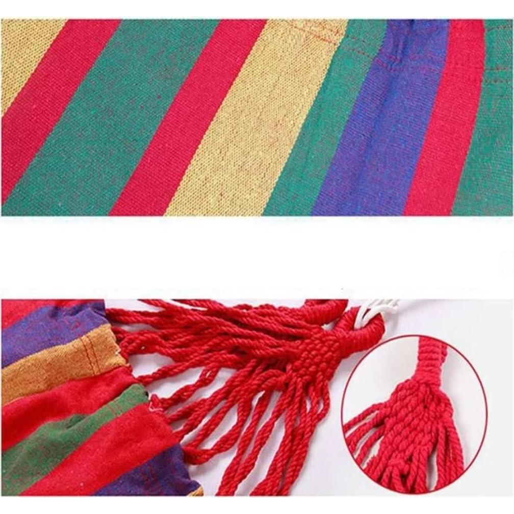 Hamaca Doble de Algodón 279.4x149.9 cm 550 LBS Soporte