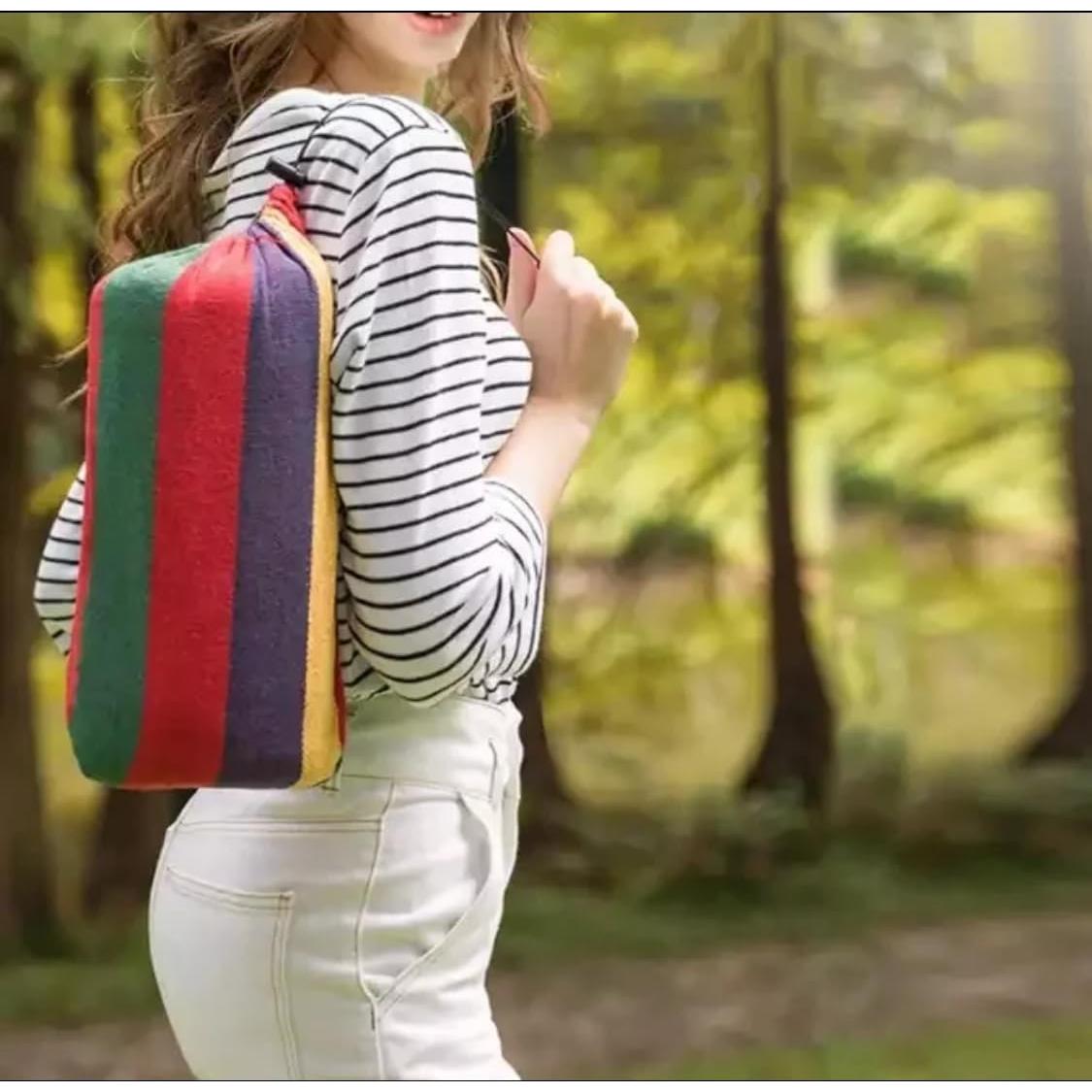 Hamaca Doble de Algodón 279.4x149.9 cm 550 LBS Soporte