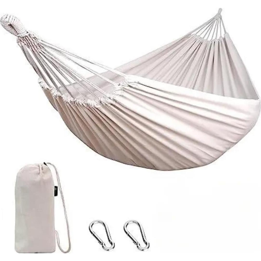 Hamaca Doble de Algodón 279.4x149.9 cm 550 LBS Soporte
