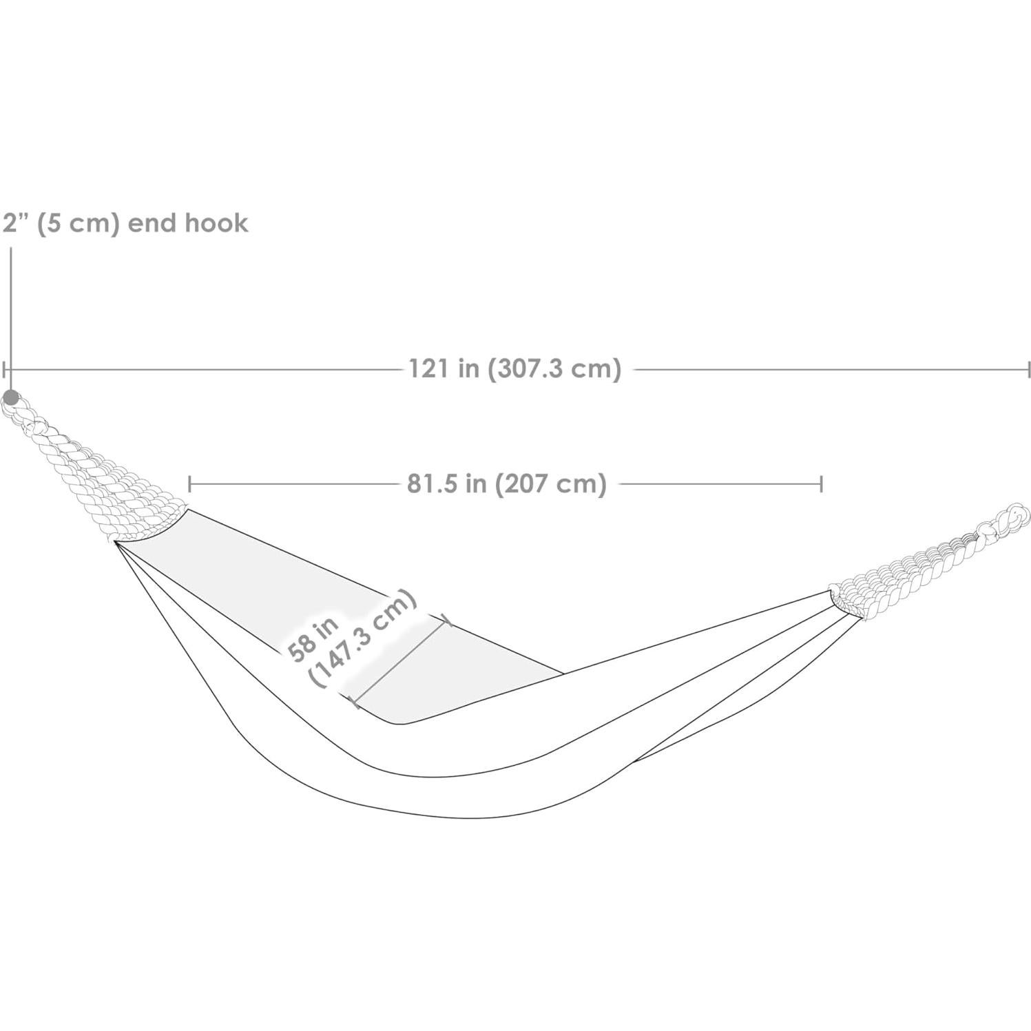 Hamaca Doble Jacquard Sunnydaze 3.07m para 2 Personas Exterior