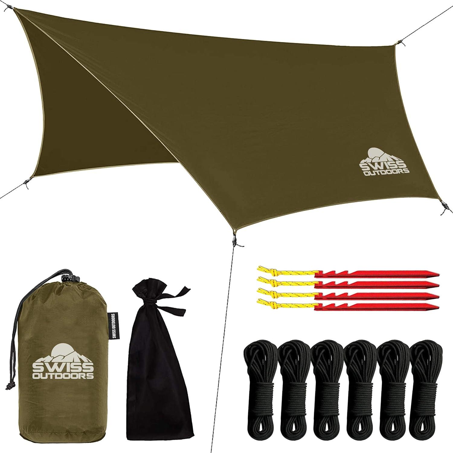 Toldo de Lluvia Swiss Outdoors 3.66x2.74m Impermeable Verde