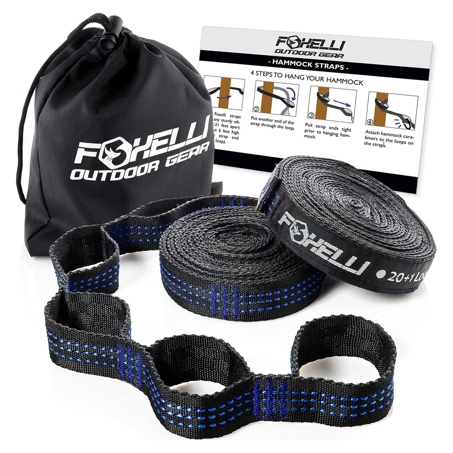 Correas de Hamaca XL Foxelli - 6.1m Alta Resistencia 2000 LBS