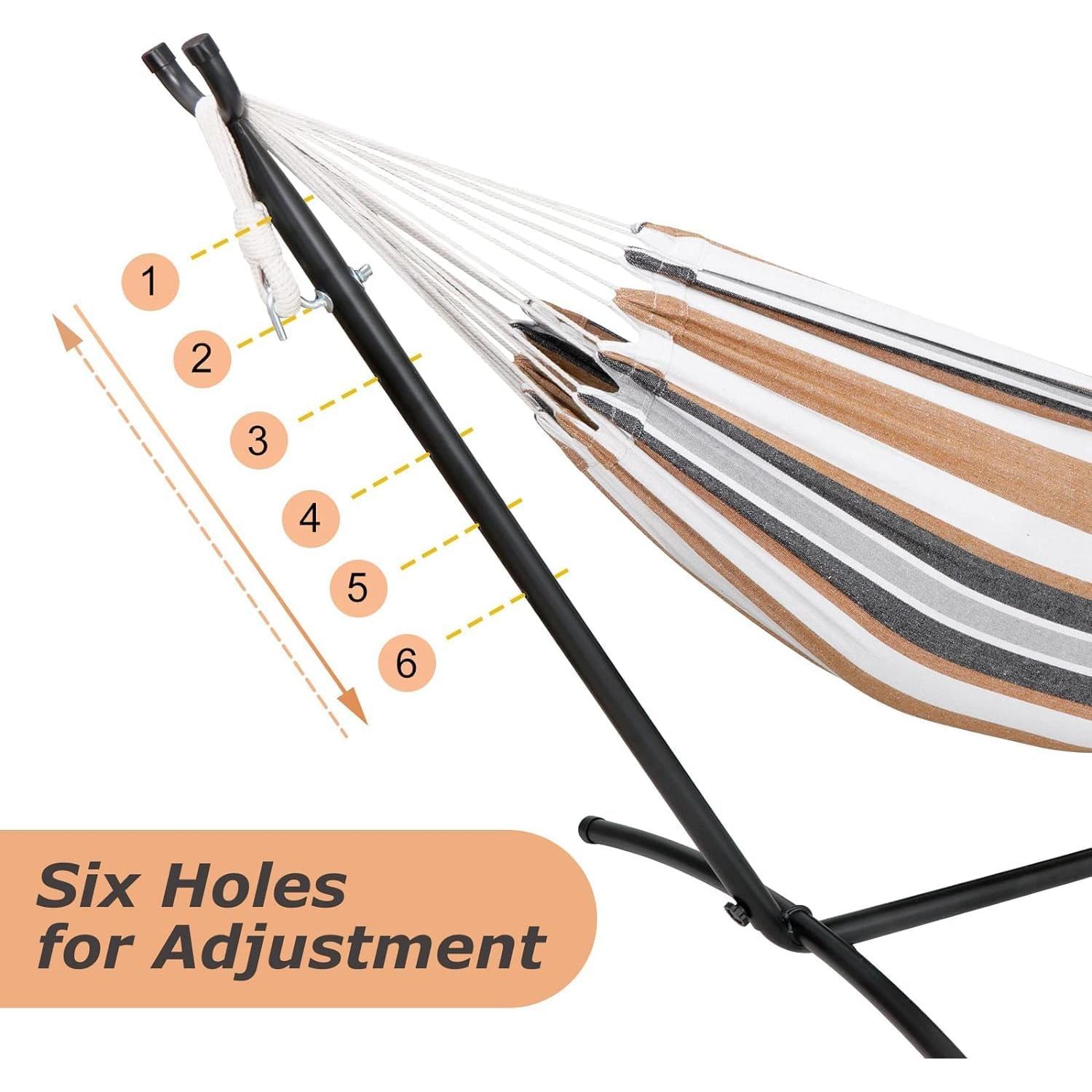 ZENY 9Ft Hammock Stand, Heavy Duty Steel Hammock Frame 2 Person, 450Lbs Capacity, Indoor Outdoor Yard Patio Porch Bedroom Hammock Swing Stand, Portable Carrying Case