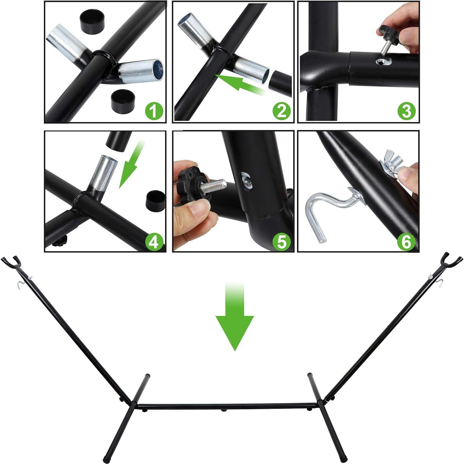 ZENY 9Ft Hammock Stand, Heavy Duty Steel Hammock Frame 2 Person, 450Lbs Capacity, Indoor Outdoor Yard Patio Porch Bedroom Hammock Swing Stand, Portable Carrying Case