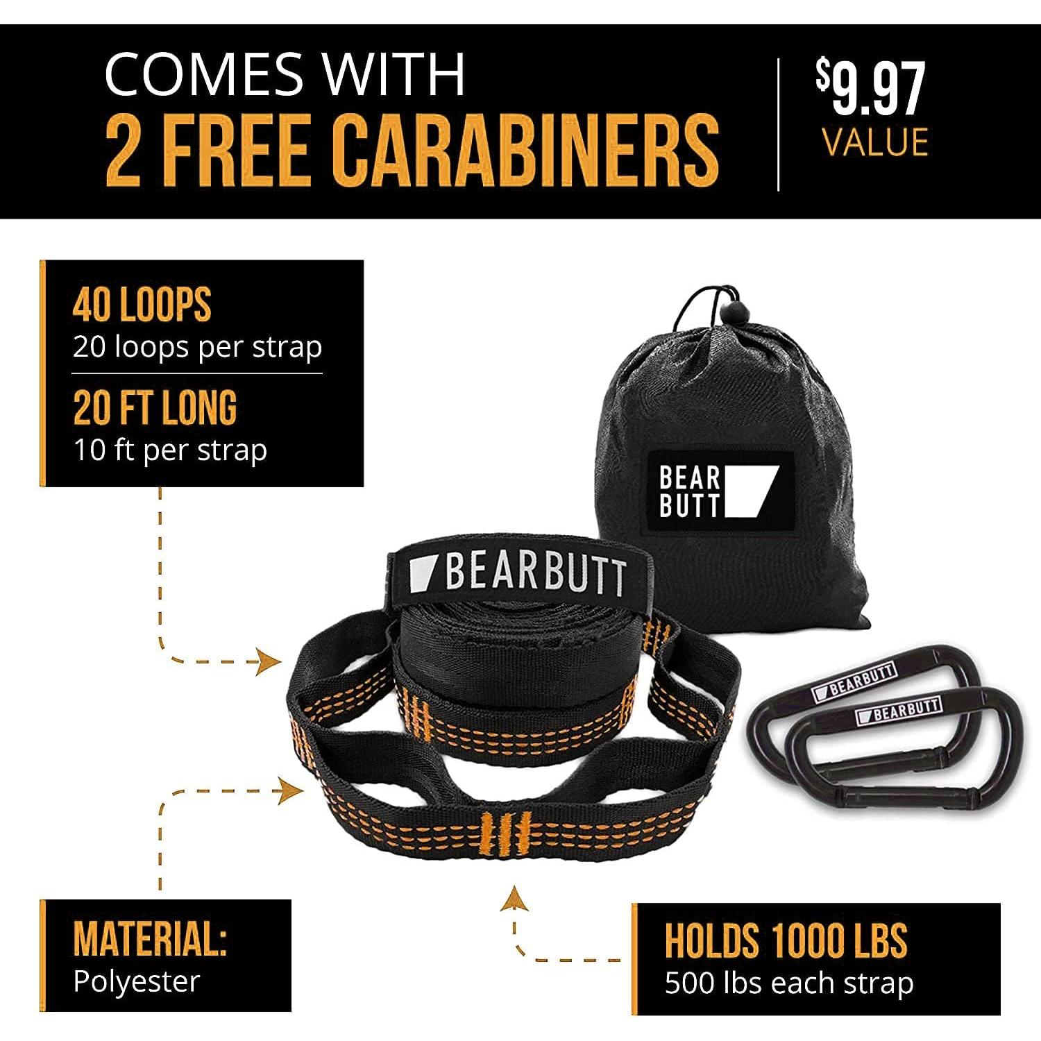 Correas de Hamaca Bear Butt Kodiak 6.1m 1000lbs Naranja