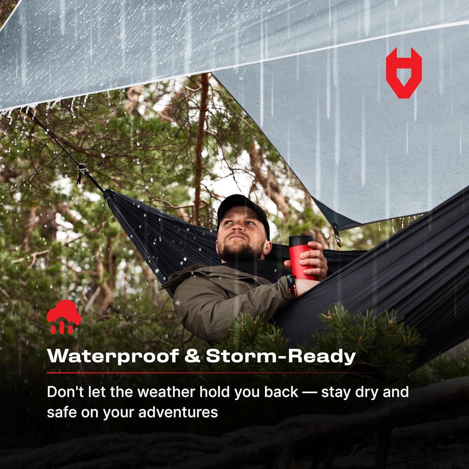 Lona de Lluvia 3.66x3.05m NoCry Gris 100% Impermeable