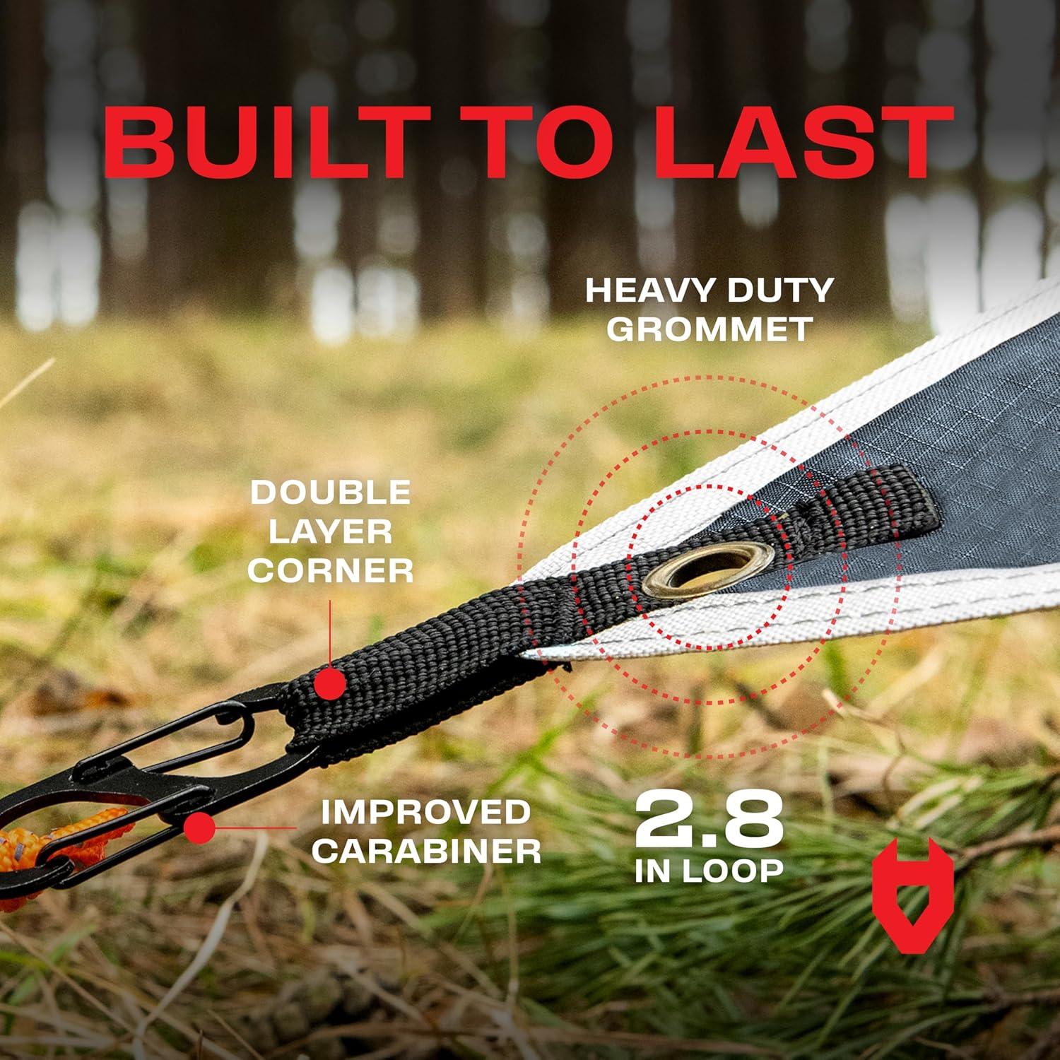 Lona de Lluvia 3.66x3.05m NoCry Gris 100% Impermeable