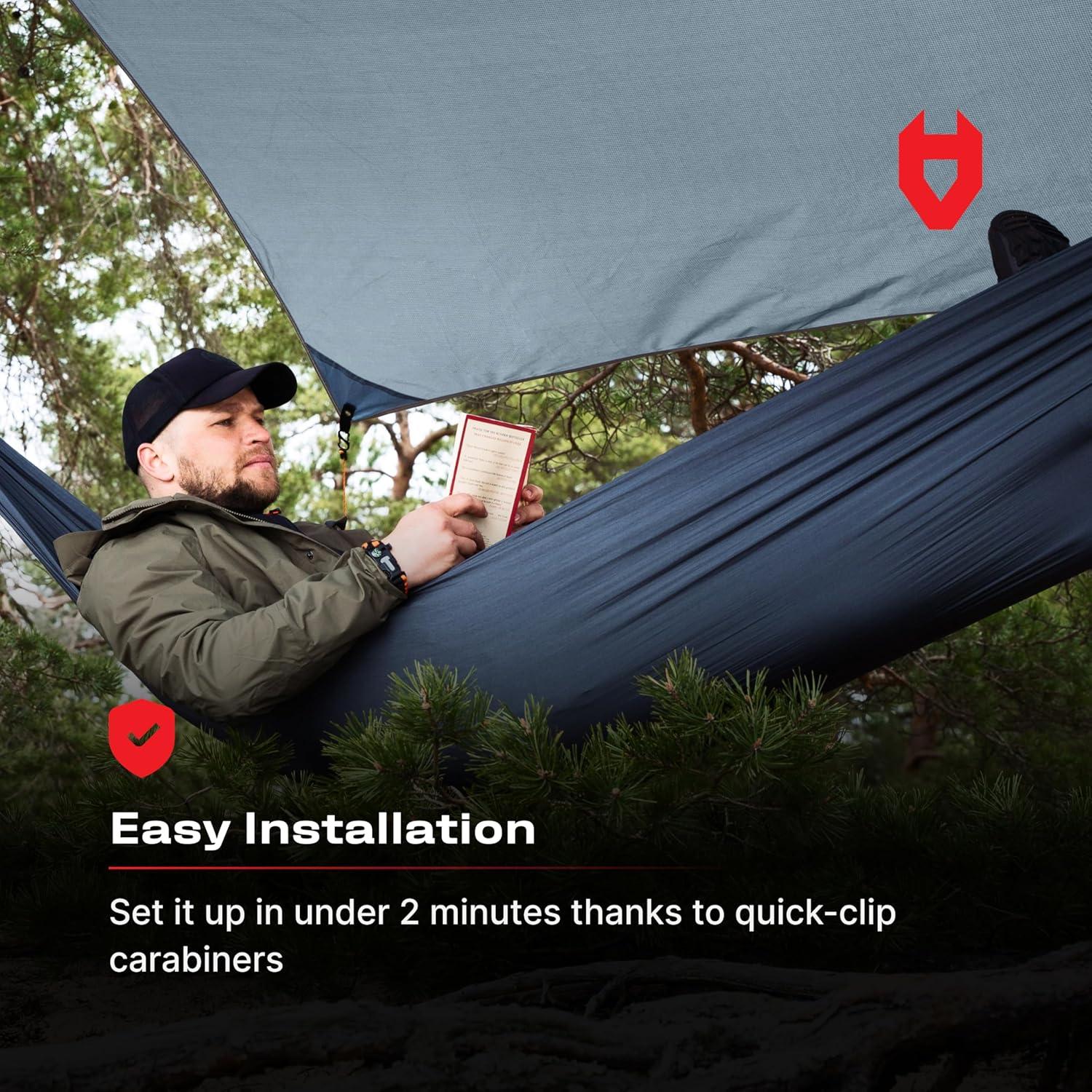 Lona de Lluvia 3.66x3.05m NoCry Gris 100% Impermeable