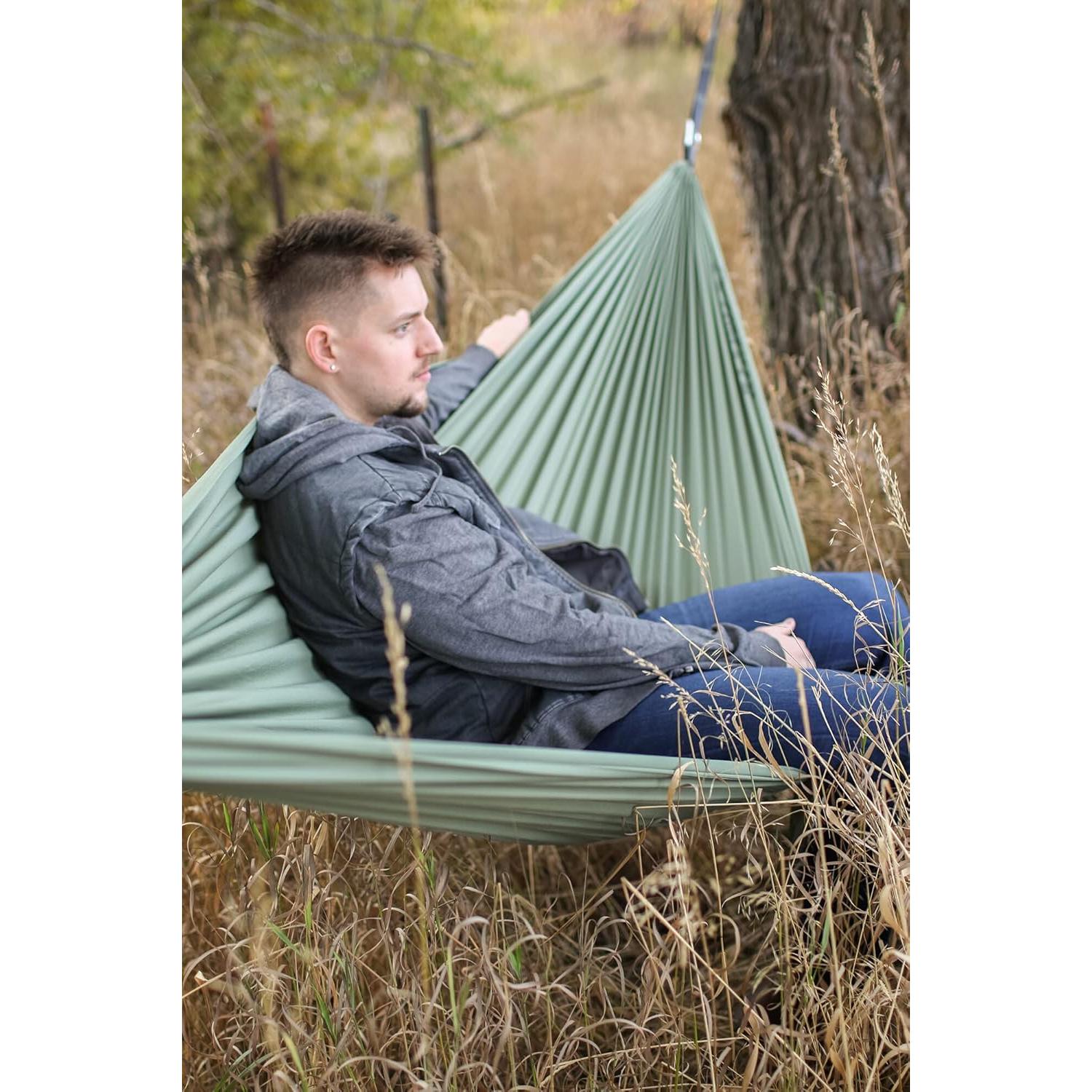 Klymit Single Traverse Hammock, Portable Hammock for Camping, Green